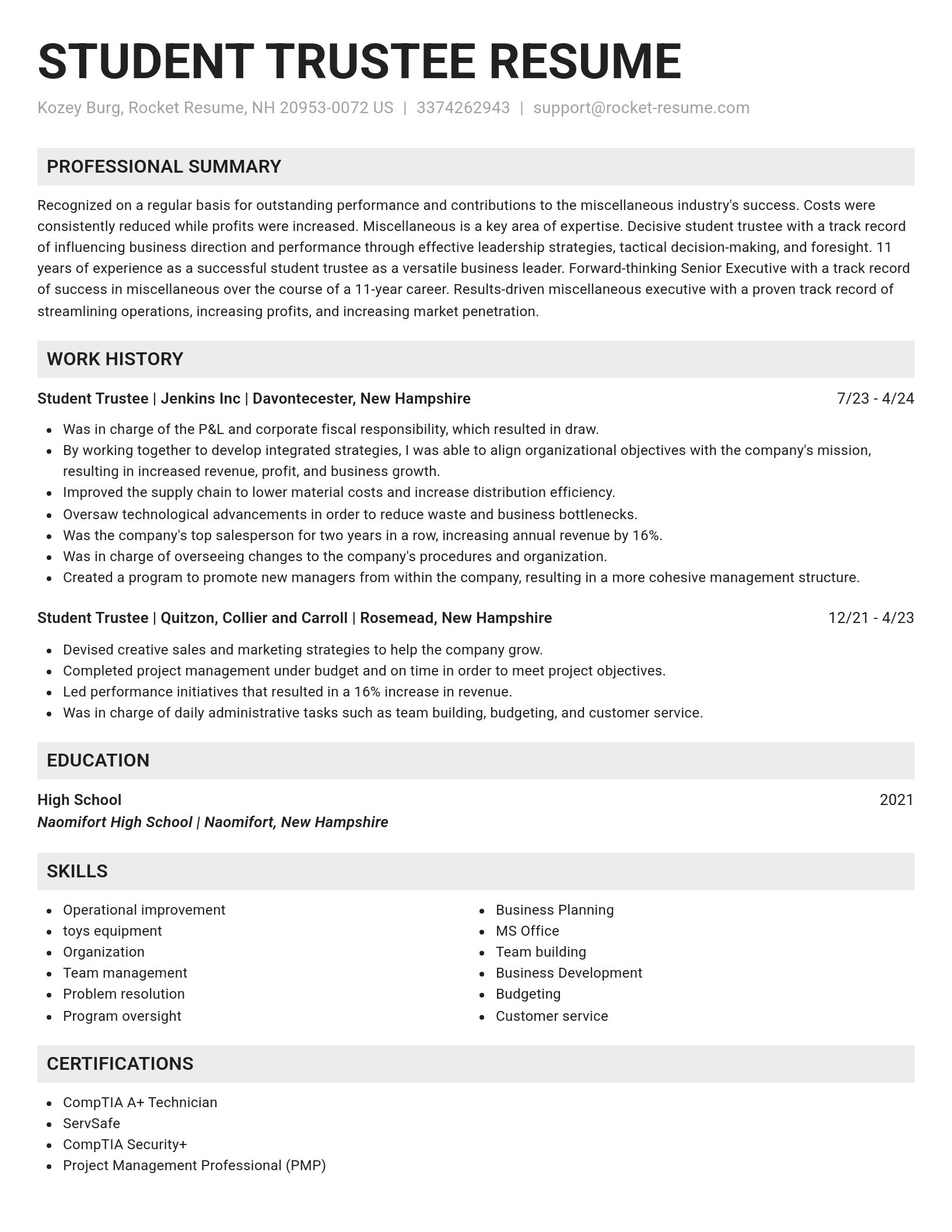 Genius resume template