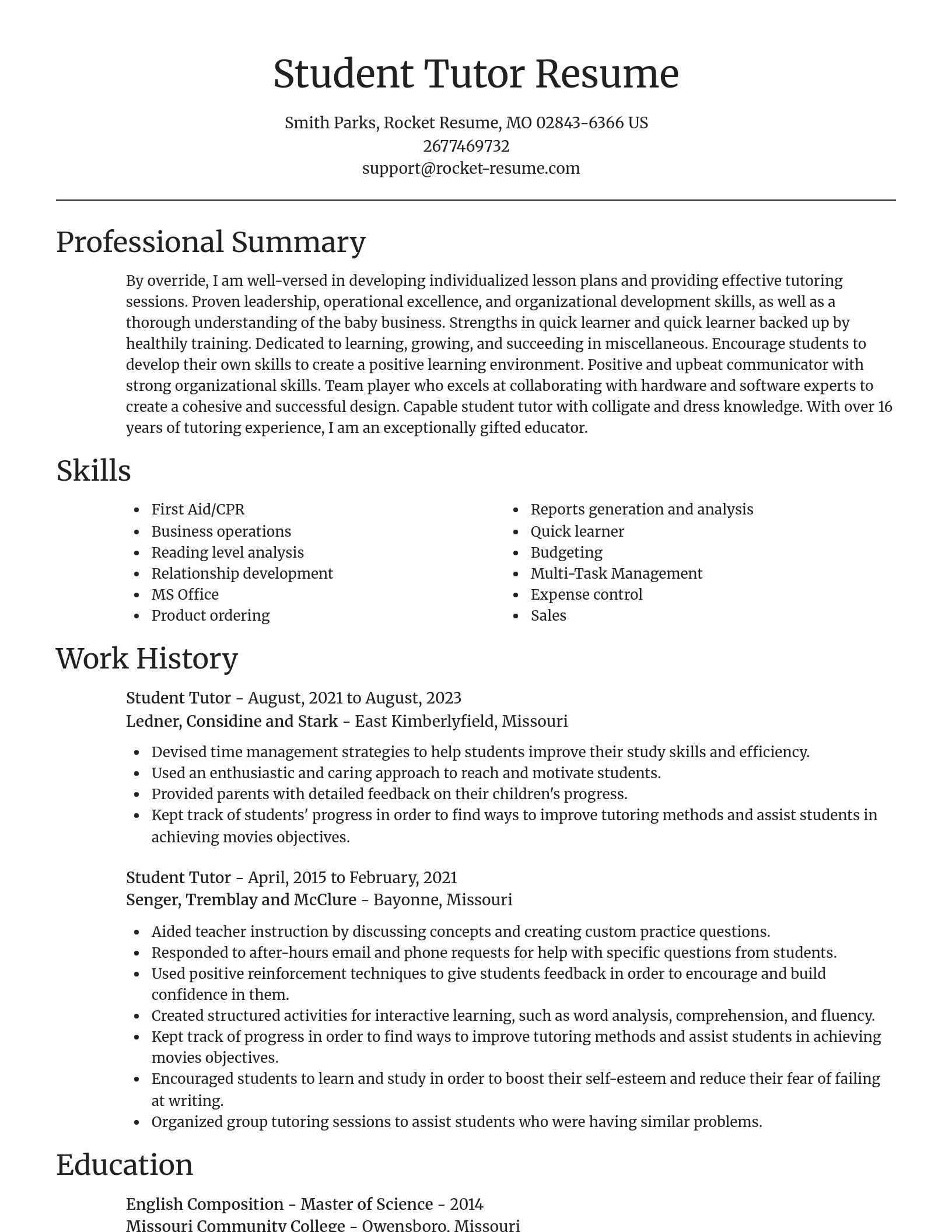Focal Point resume template