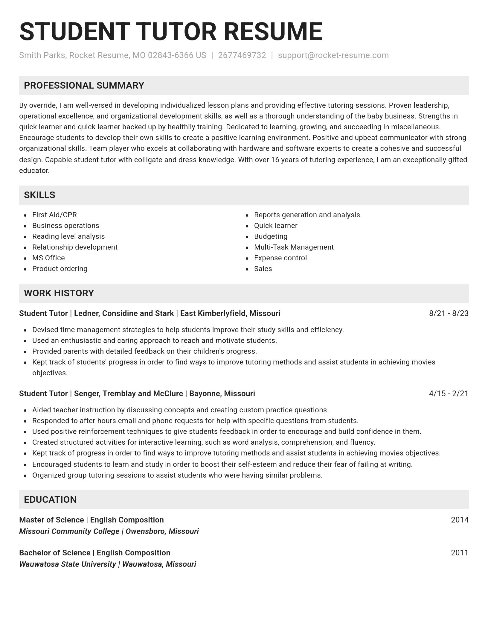 Genius resume template
