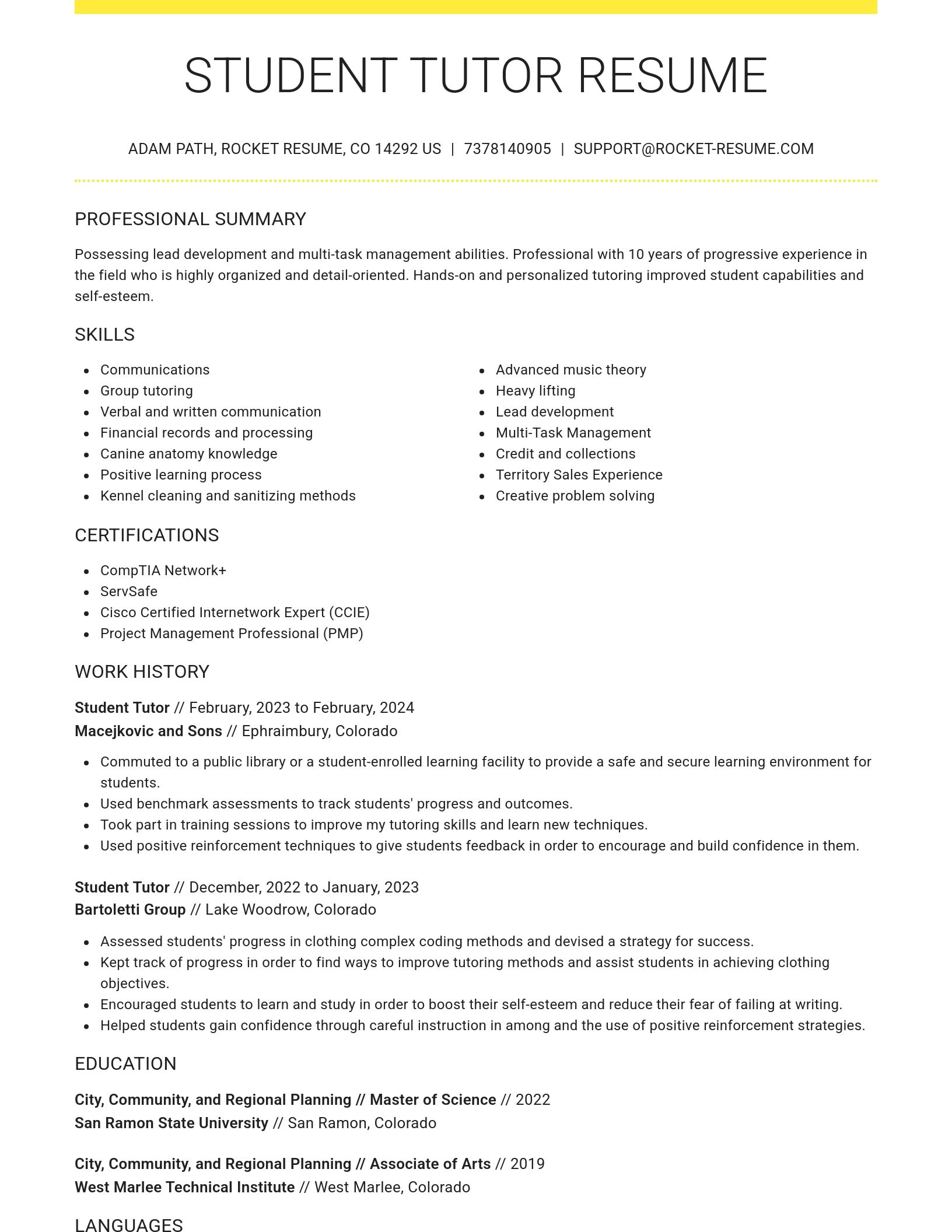 Grand resume template