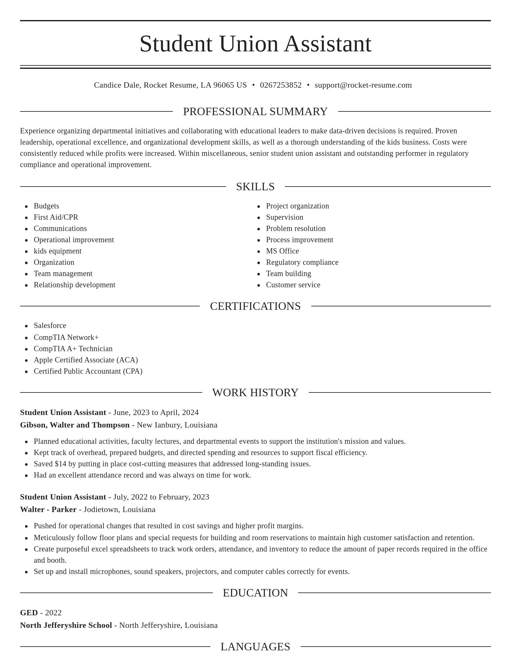 Elegant resume template