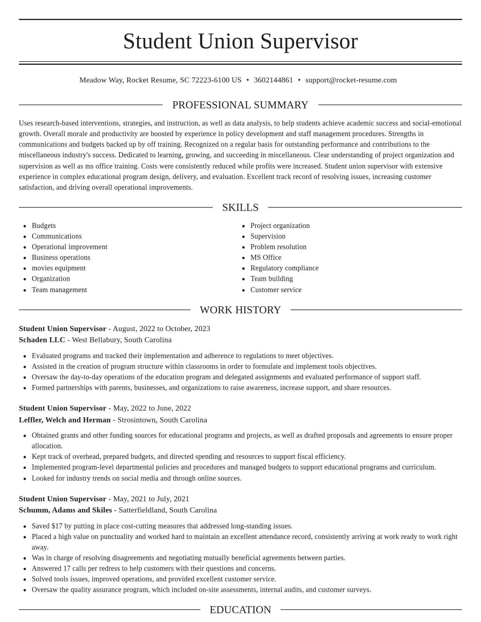 Elegant resume template