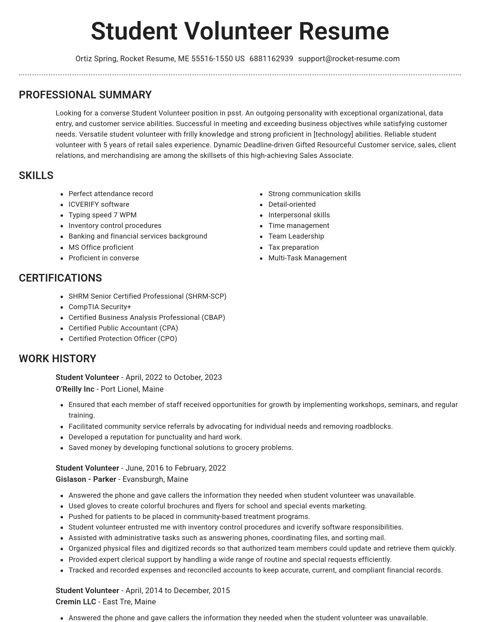 Brilliant resume template