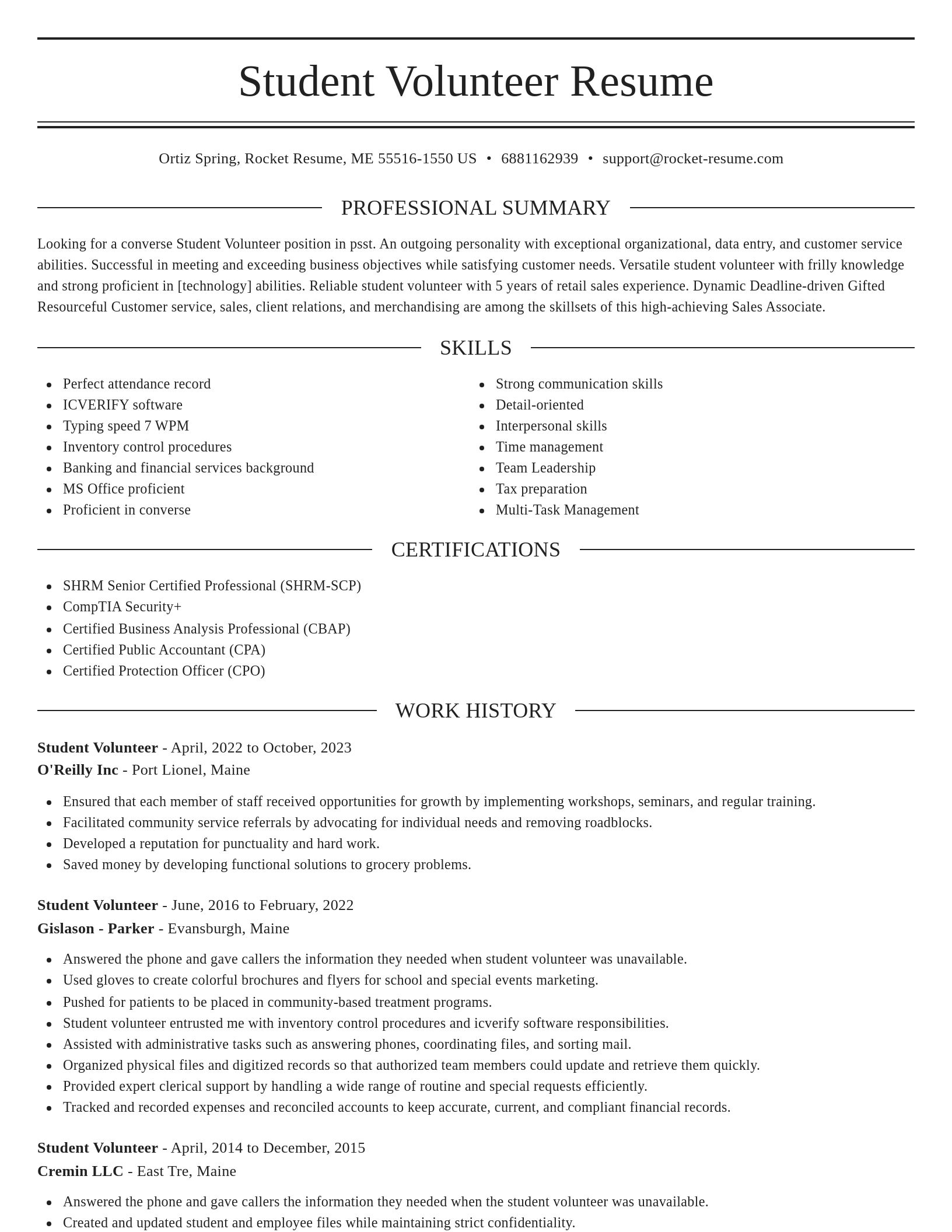 Elegant resume template
