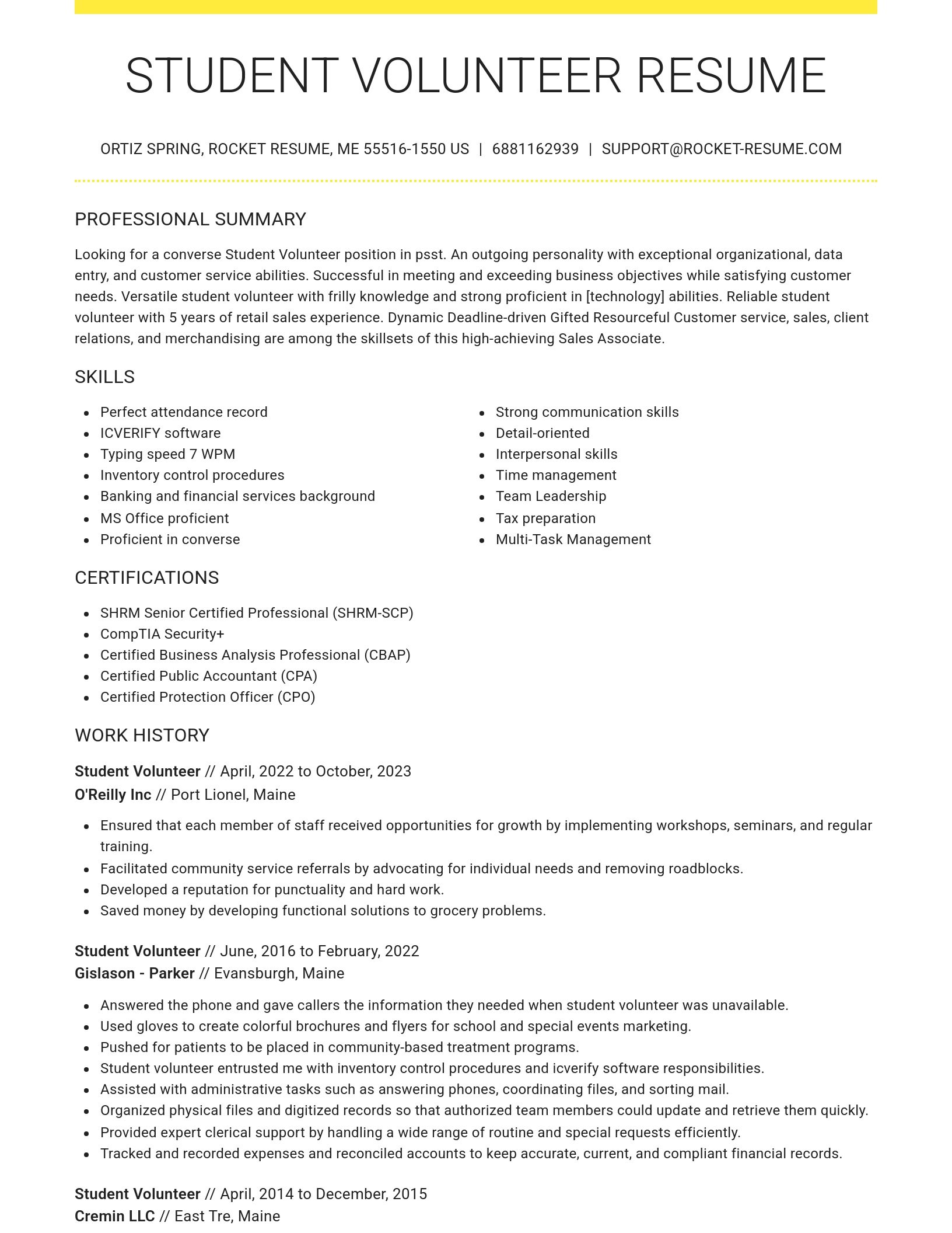 Grand resume template