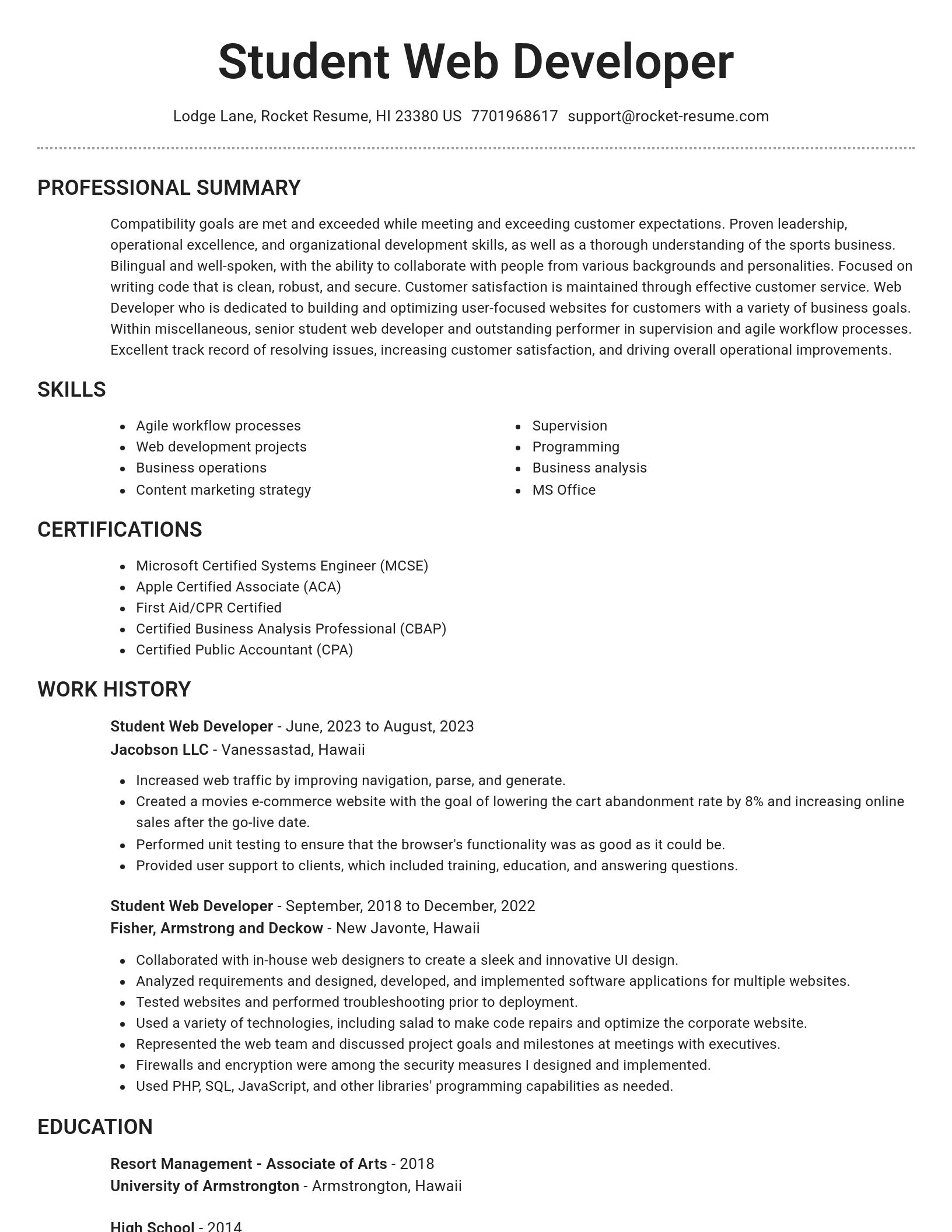 Brilliant resume template
