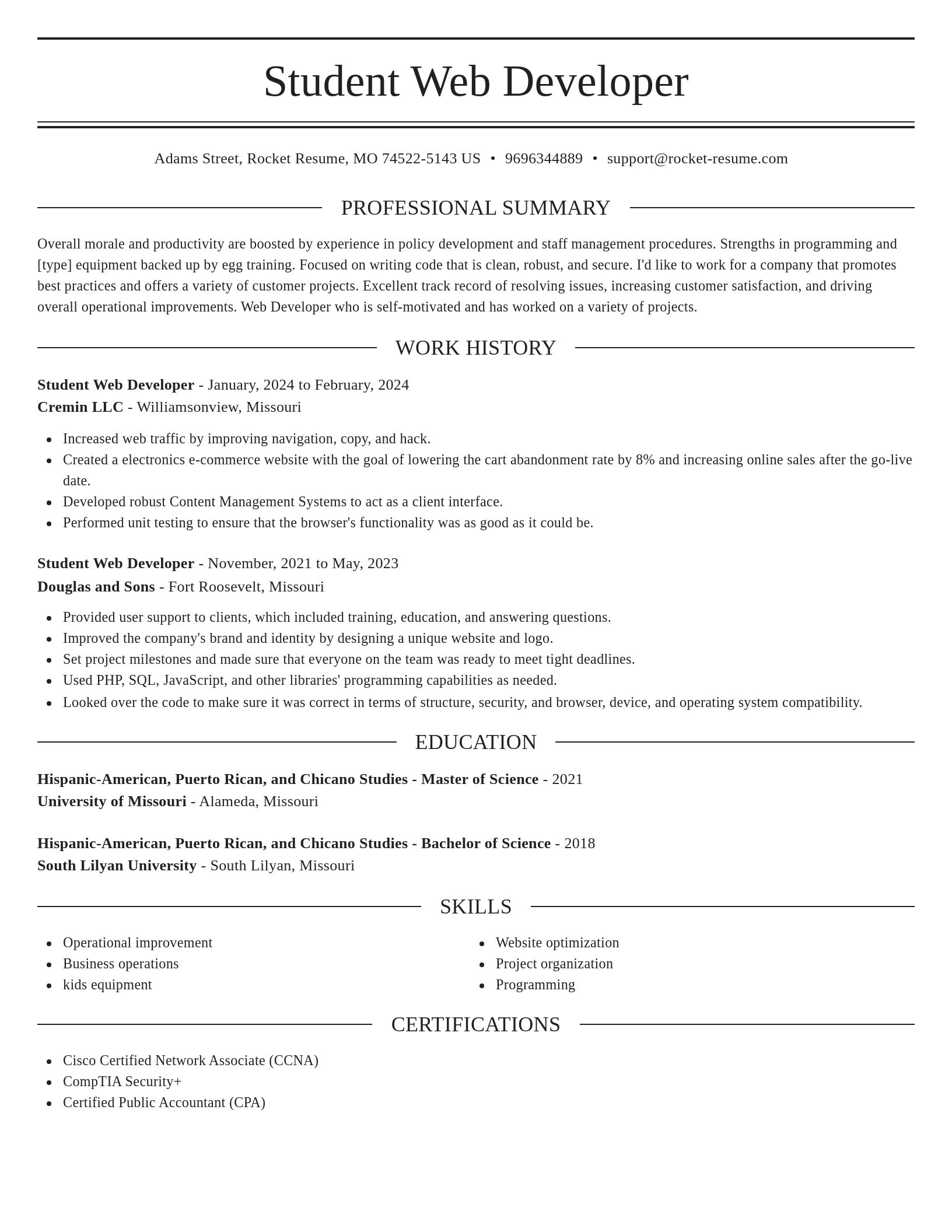 Elegant resume template