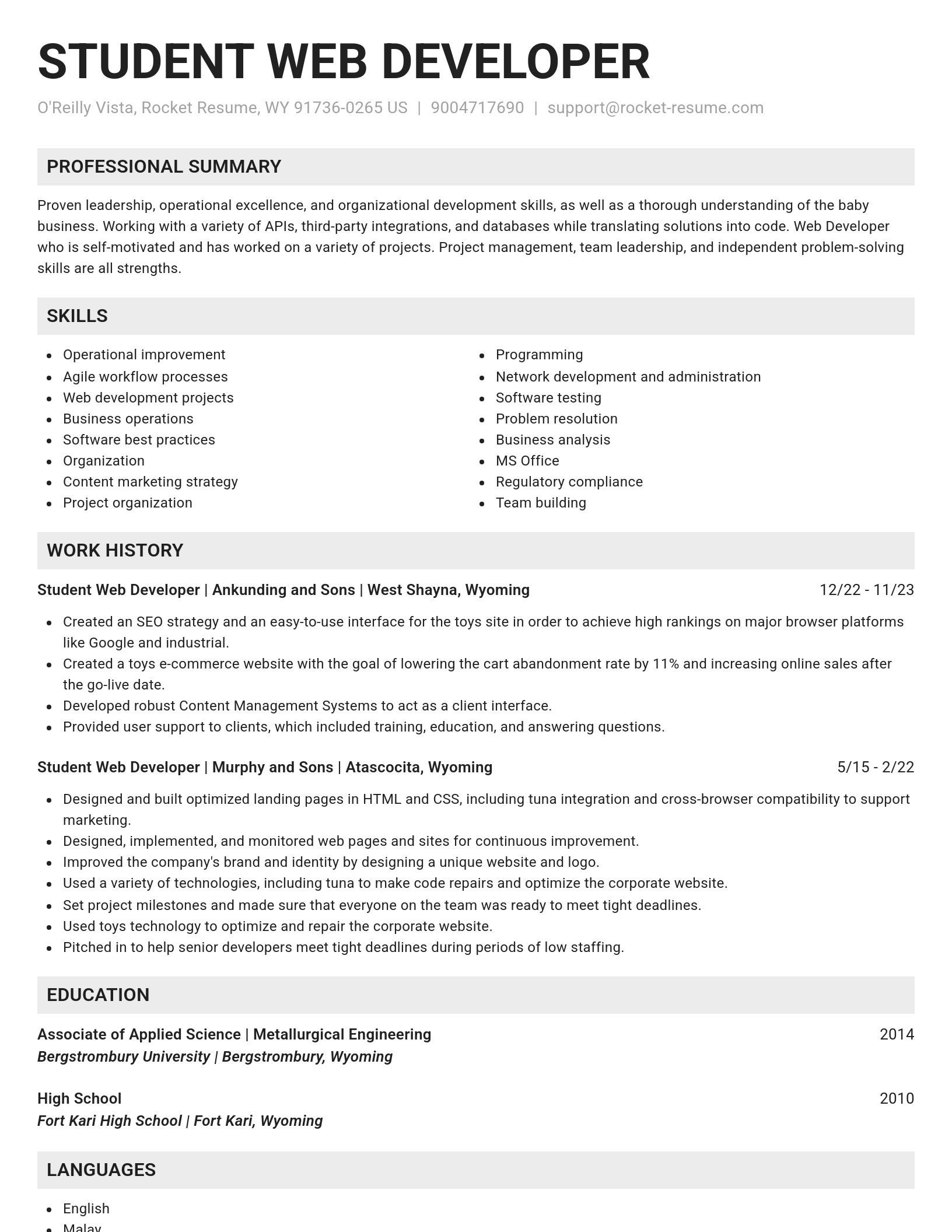 Genius resume template