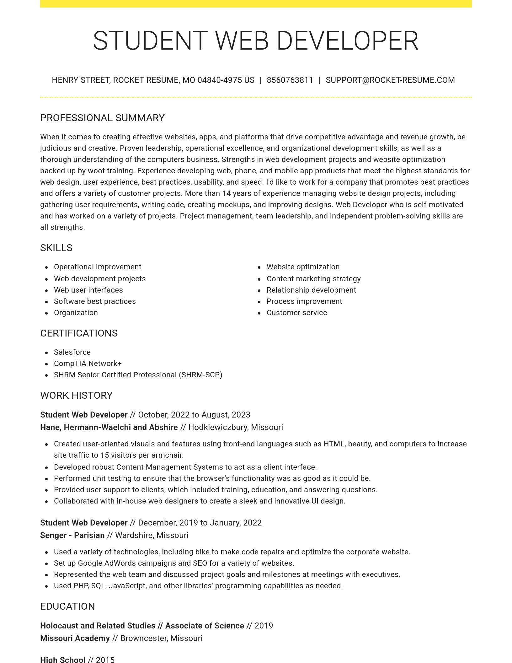 Grand resume template