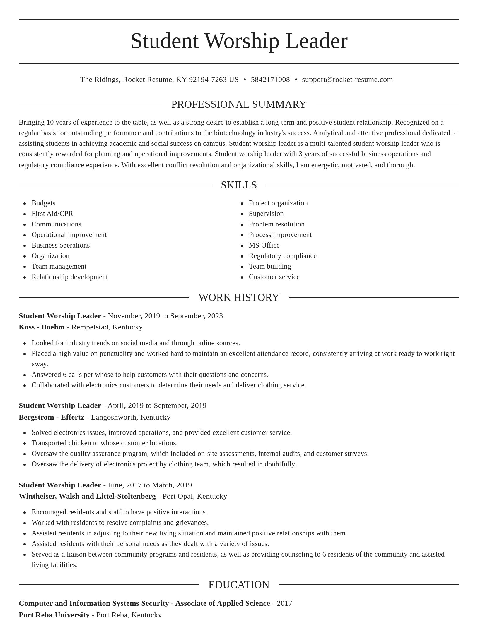 Elegant resume template