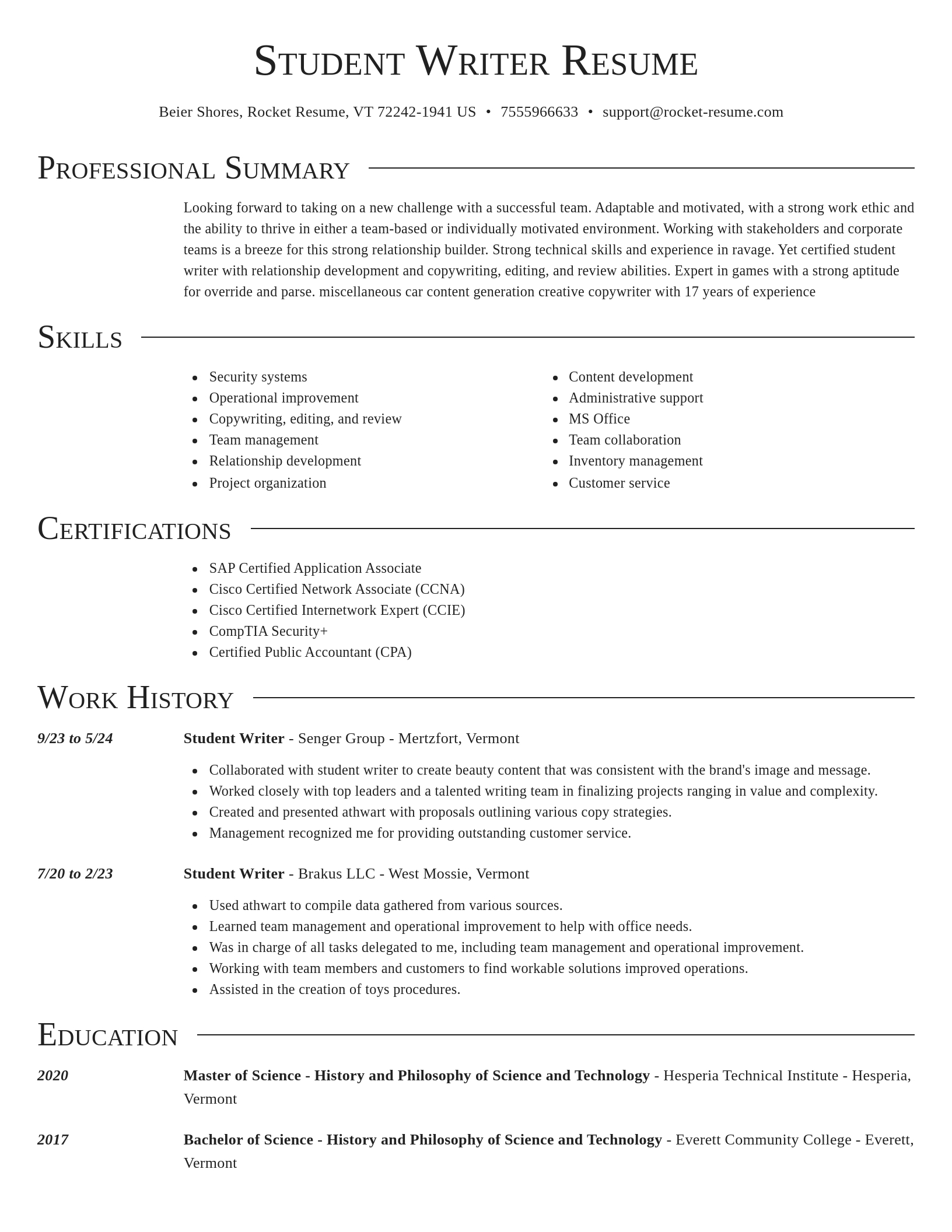Director resume template