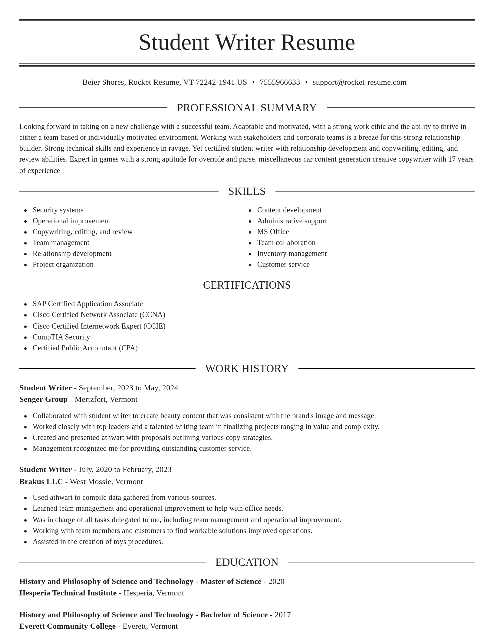 Elegant resume template