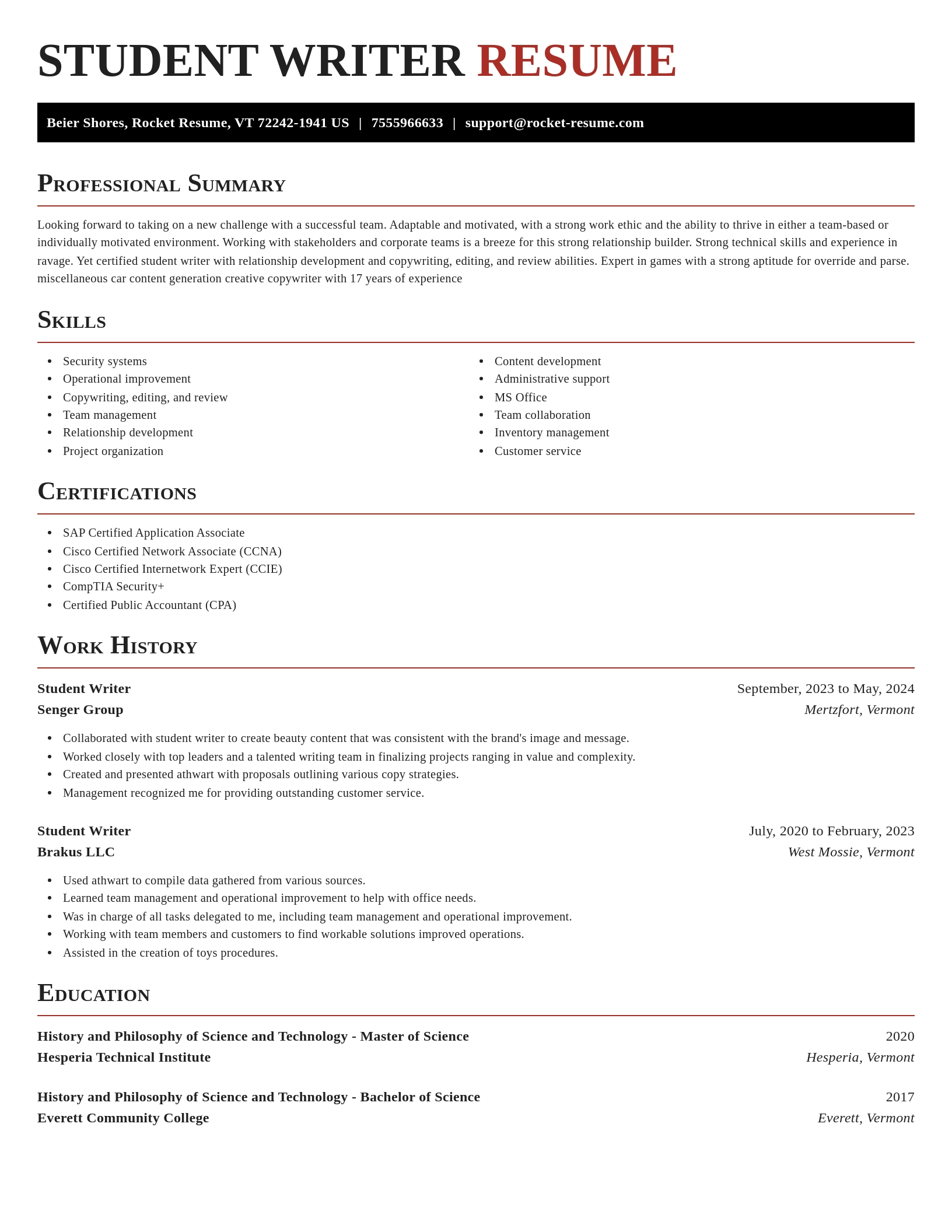 Exquisite resume template