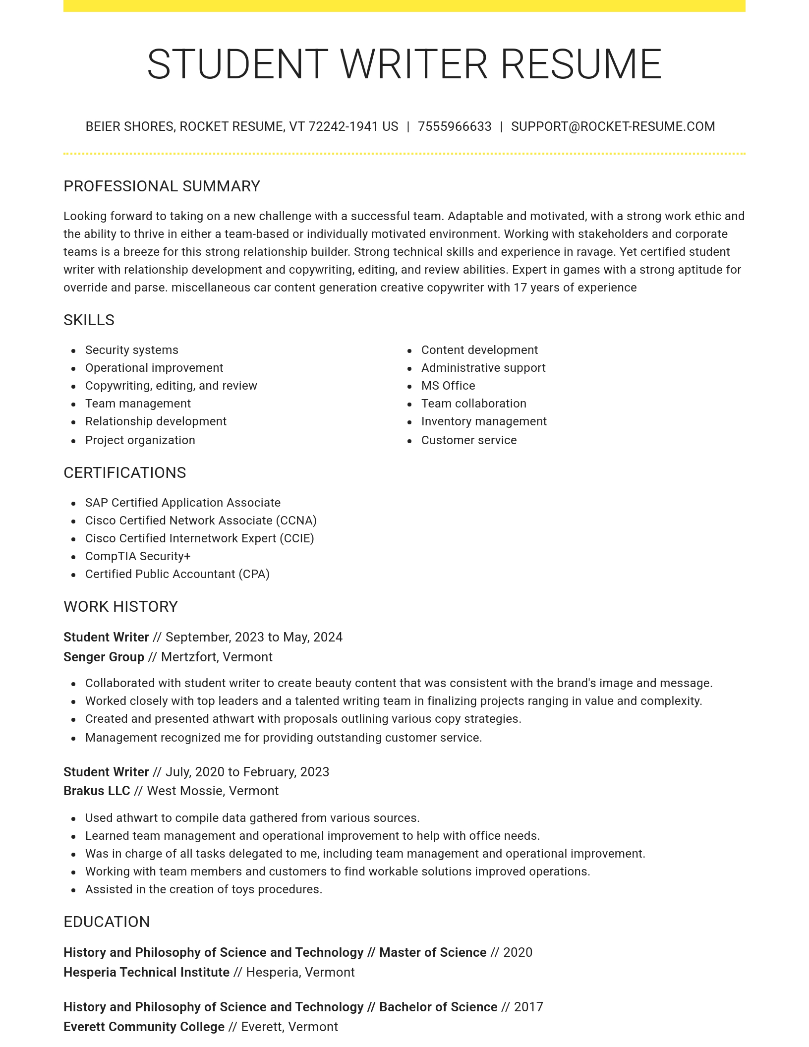 Grand resume template