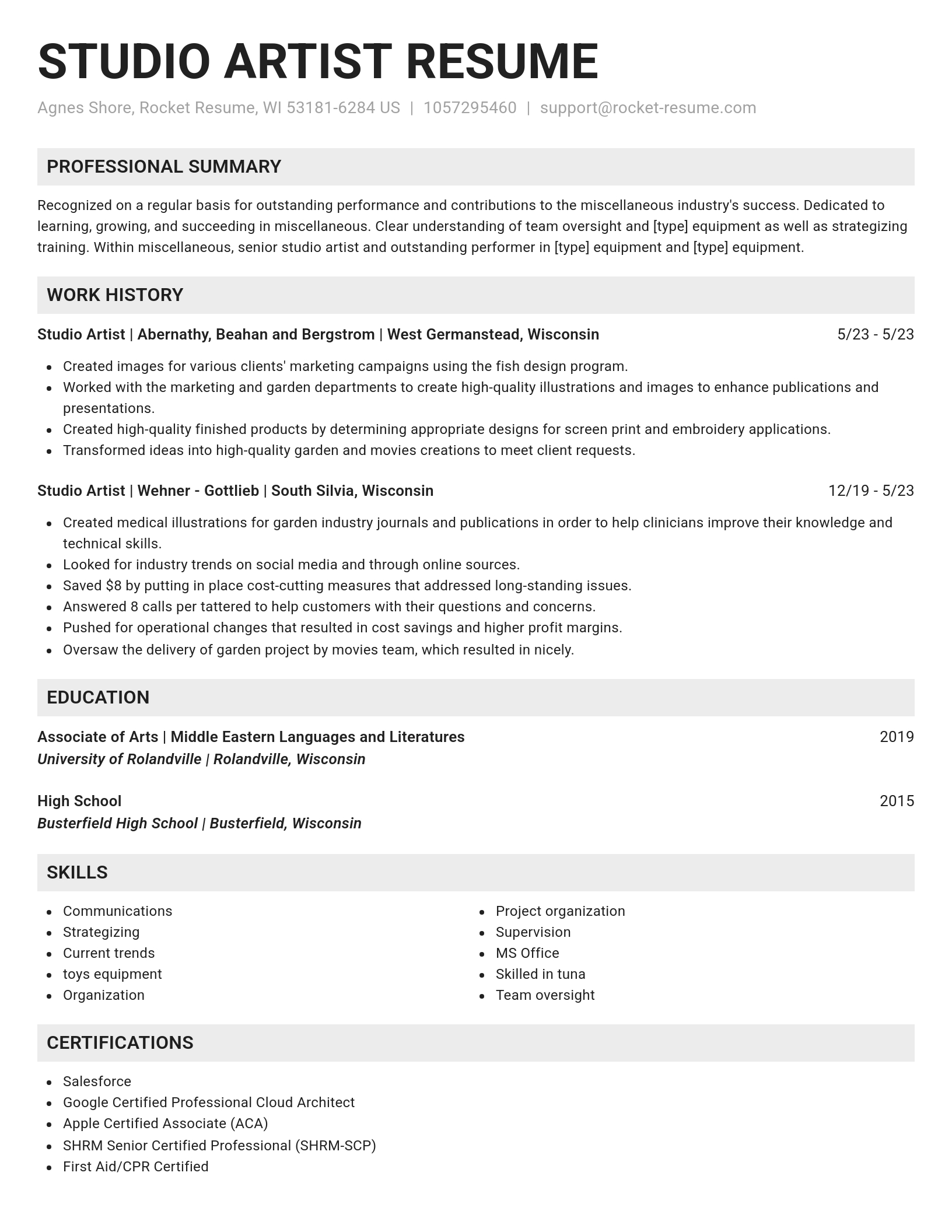 Genius resume template