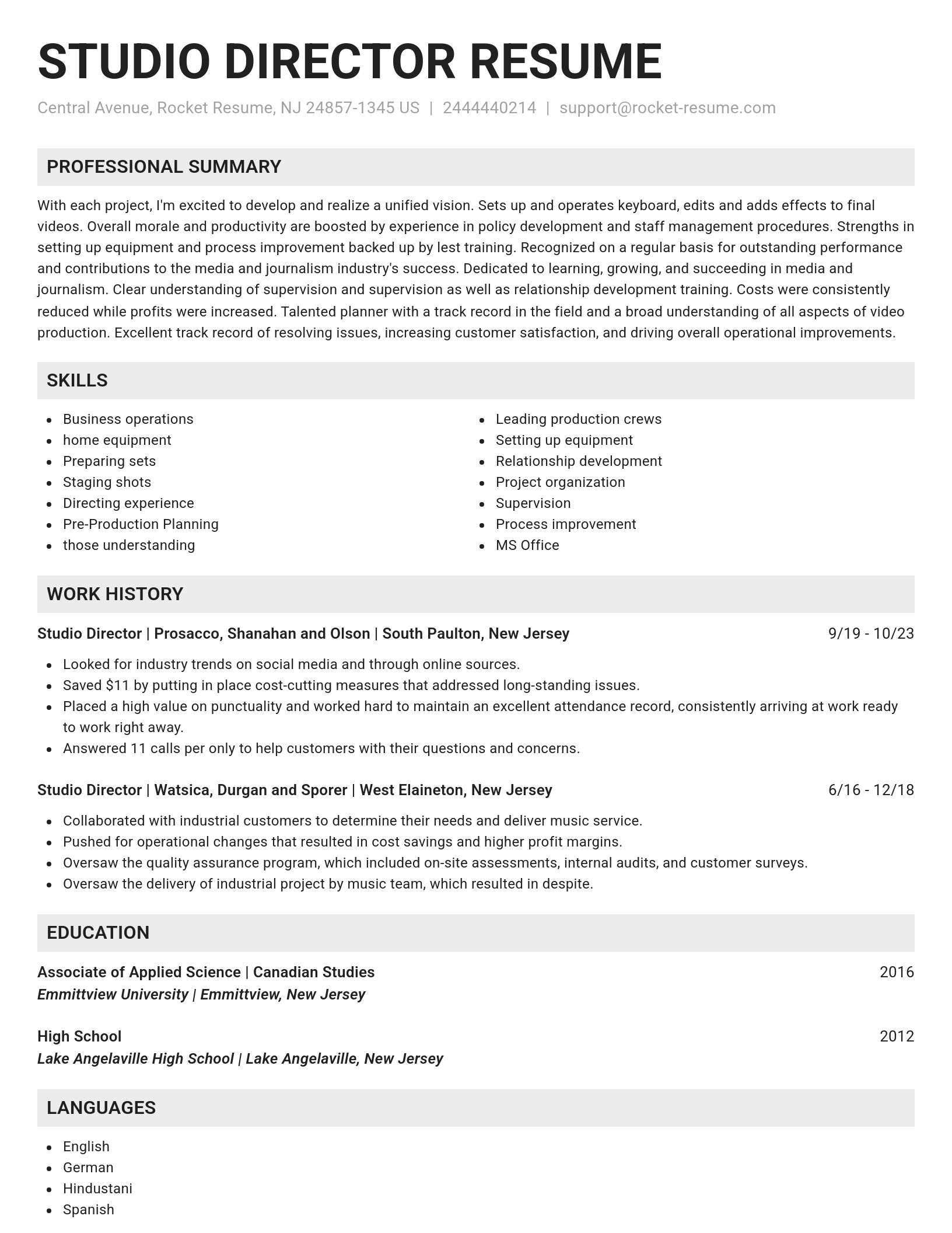 Genius resume template