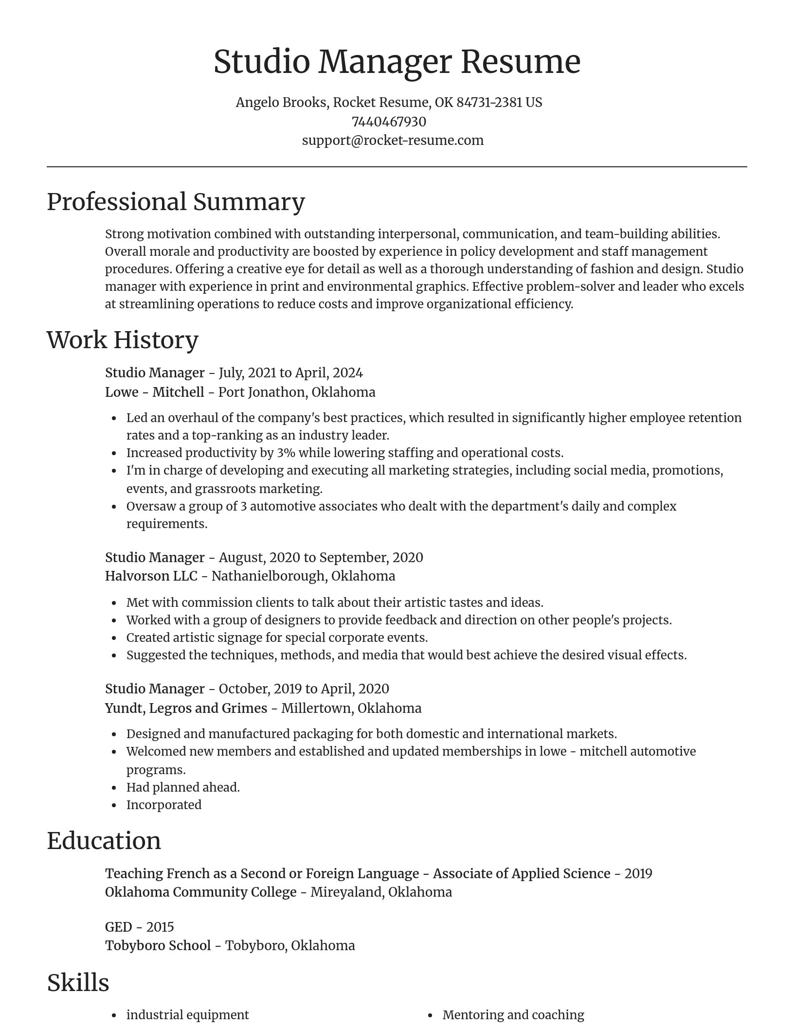 Focal Point resume template