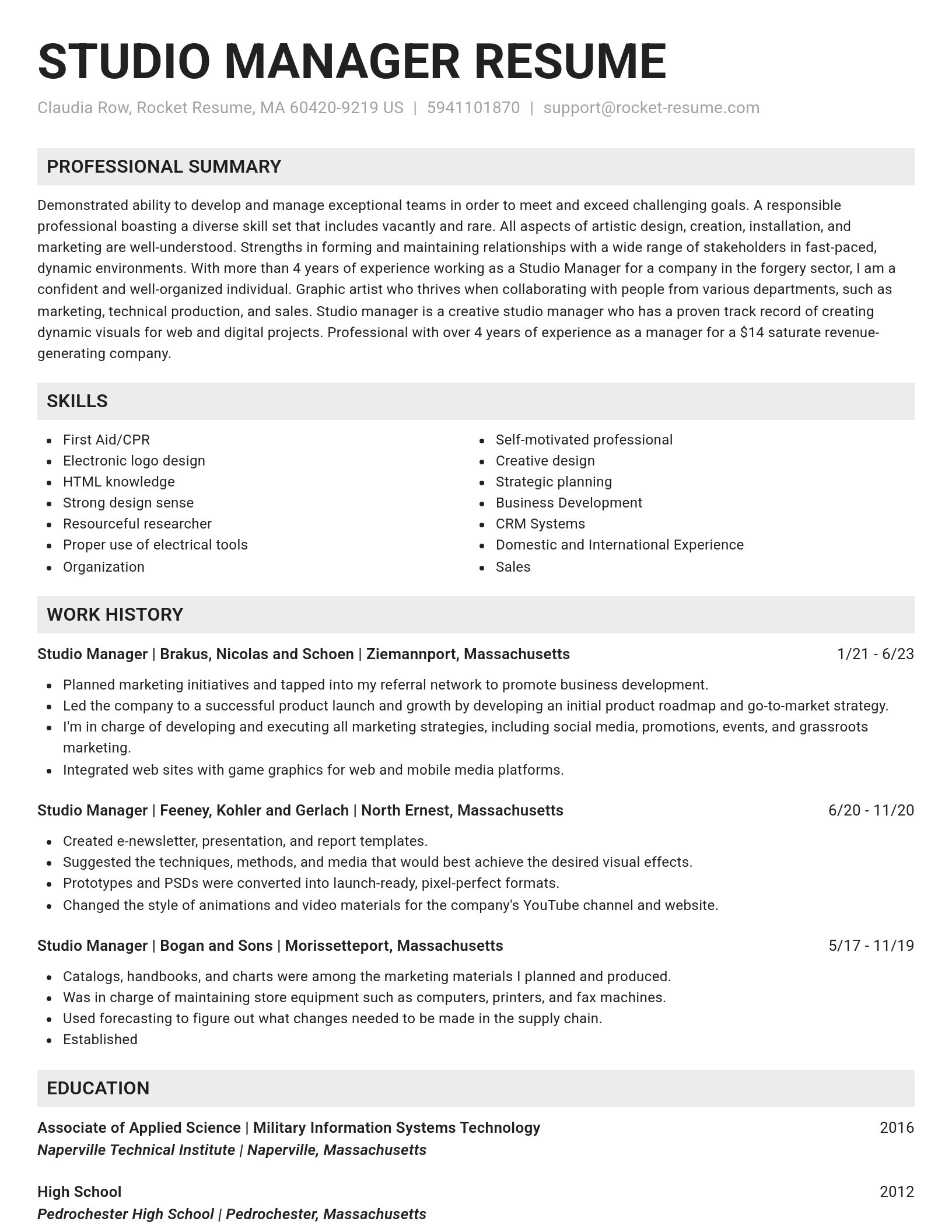 Genius resume template