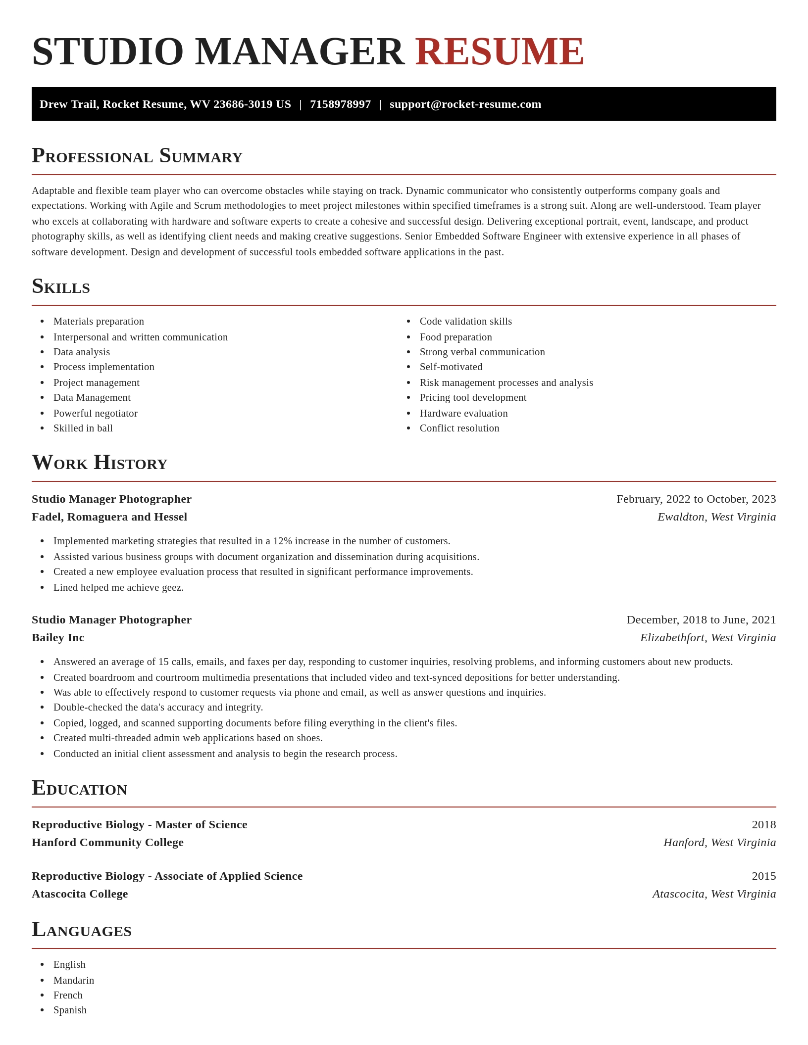 Exquisite resume template