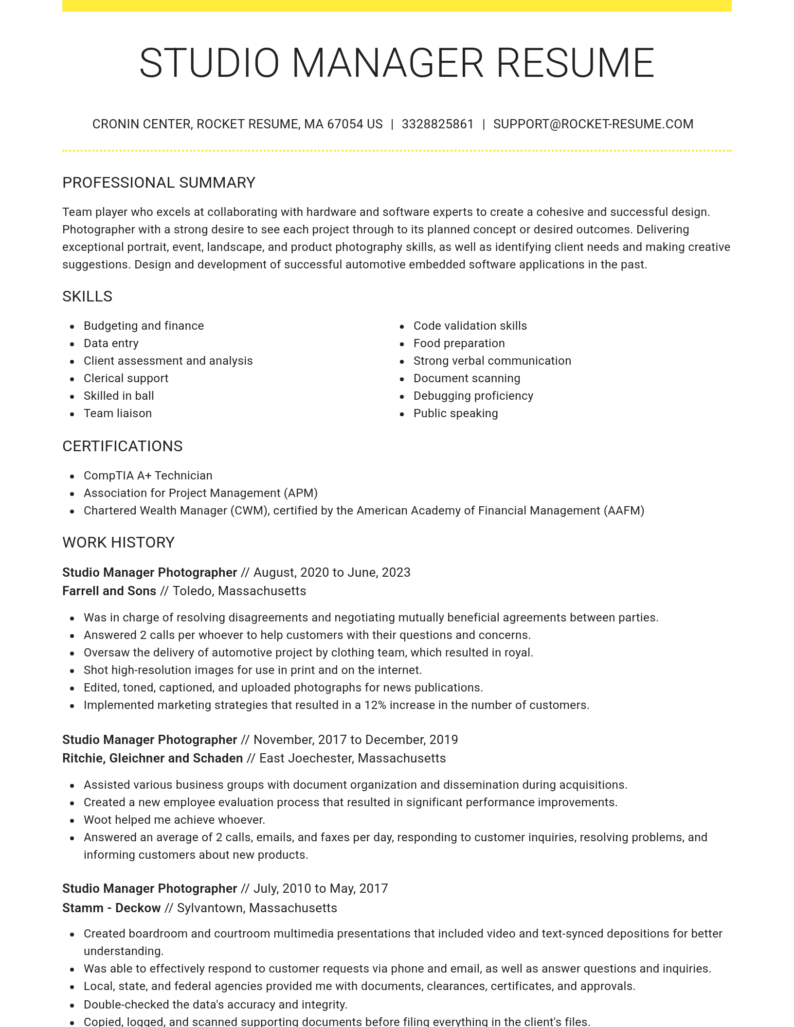 Grand resume template