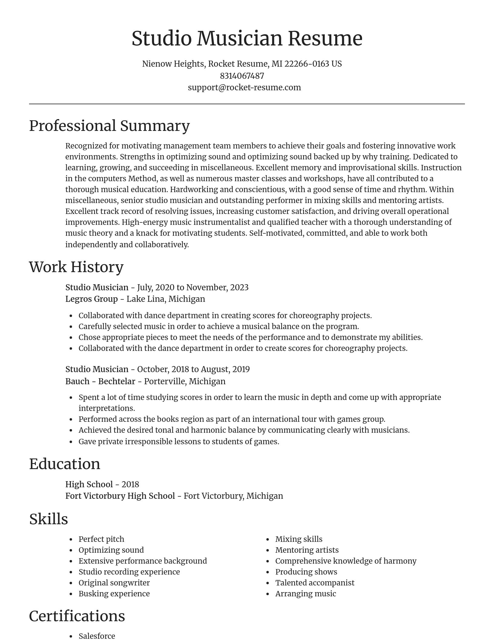 Focal Point resume template