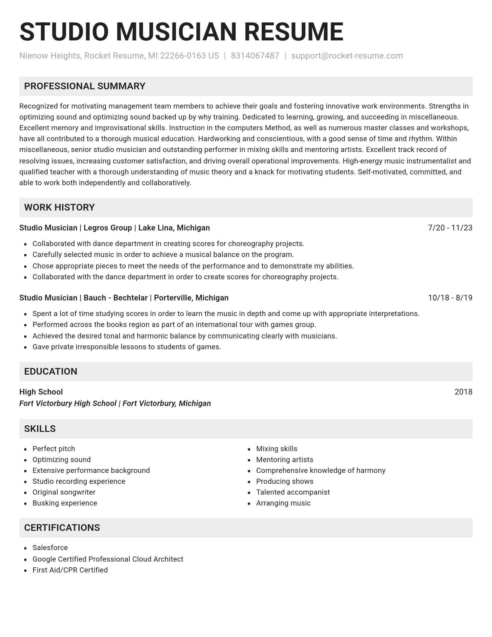 Genius resume template