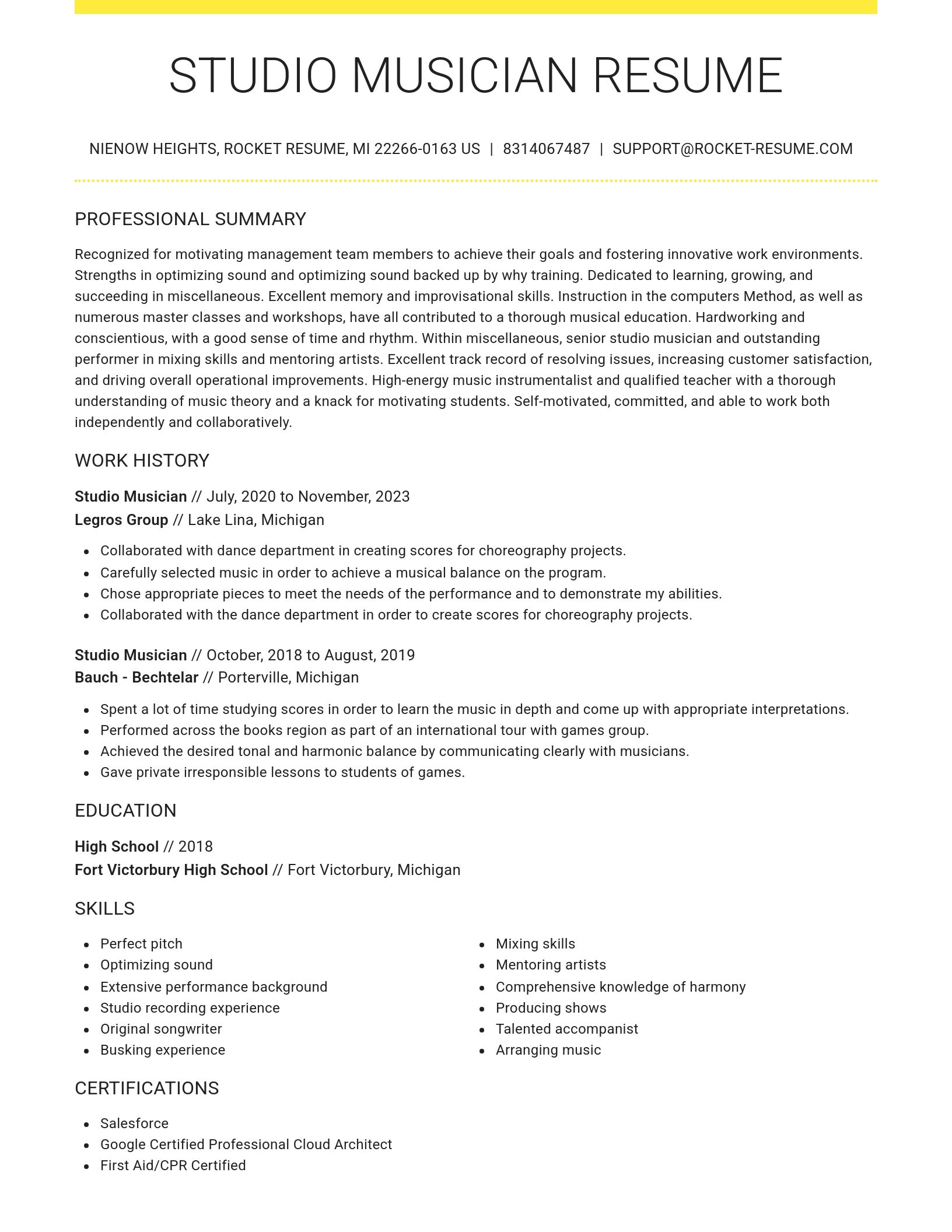 Grand resume template