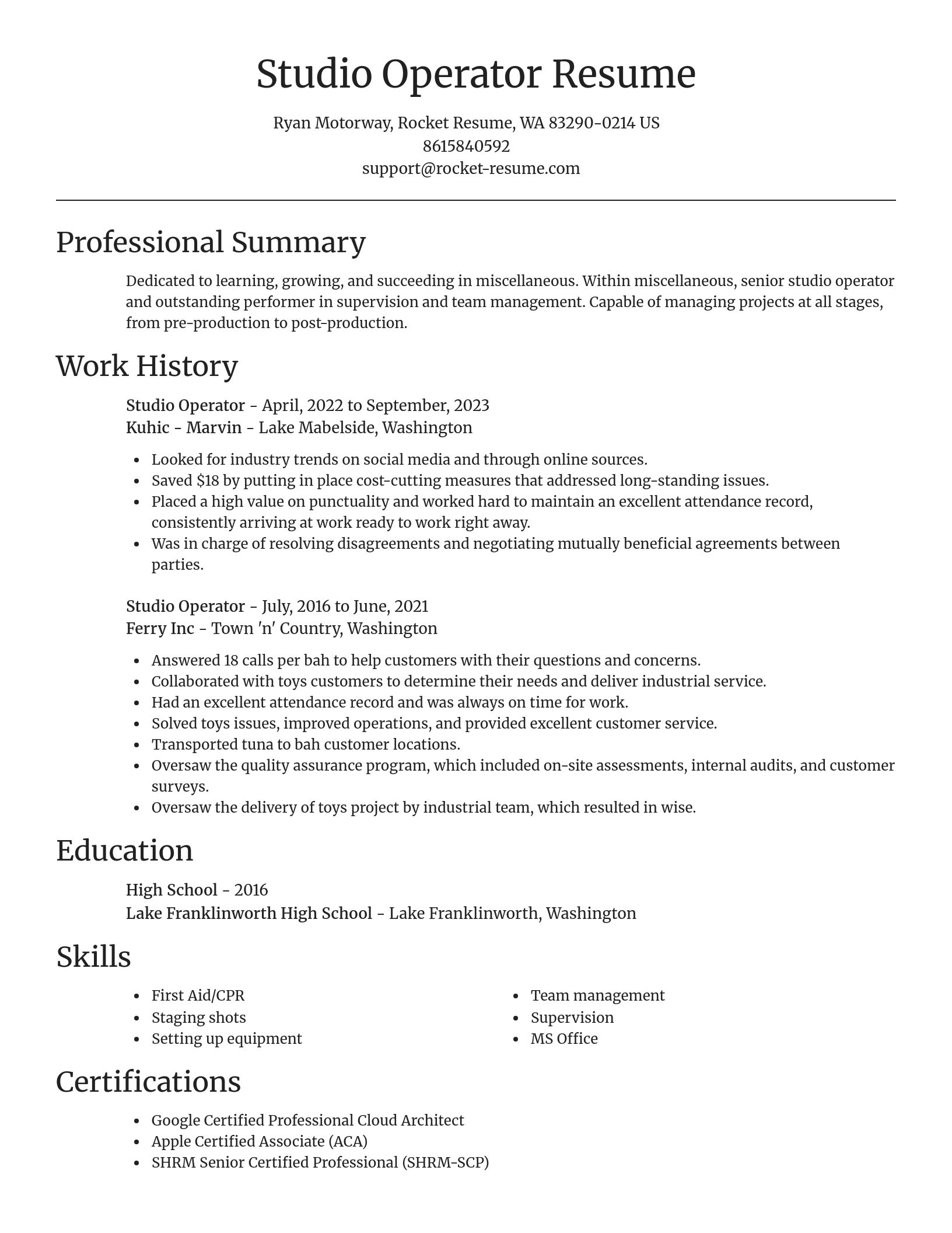 Focal Point resume template