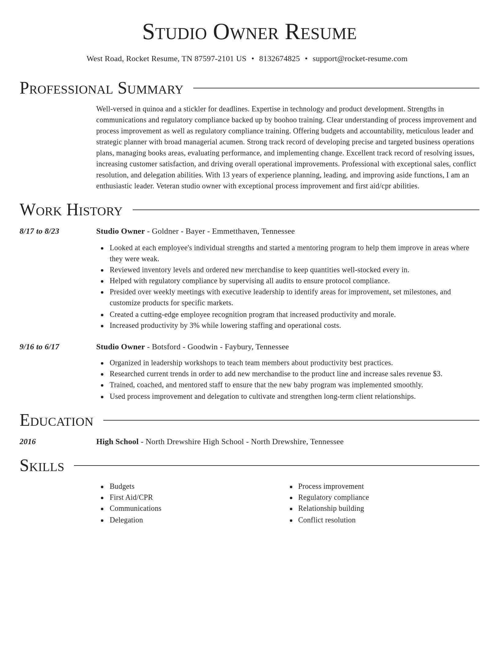 Director resume template
