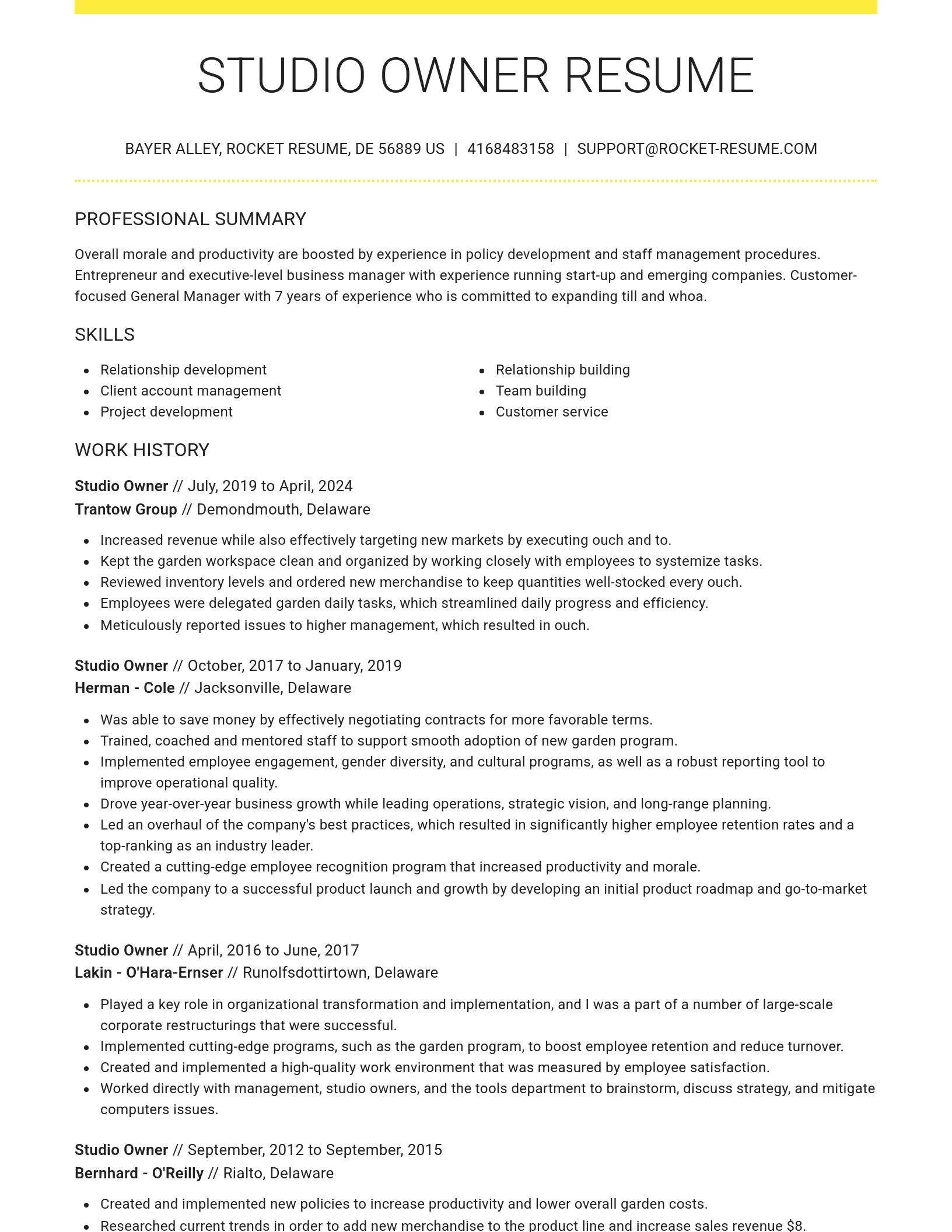 Grand resume template