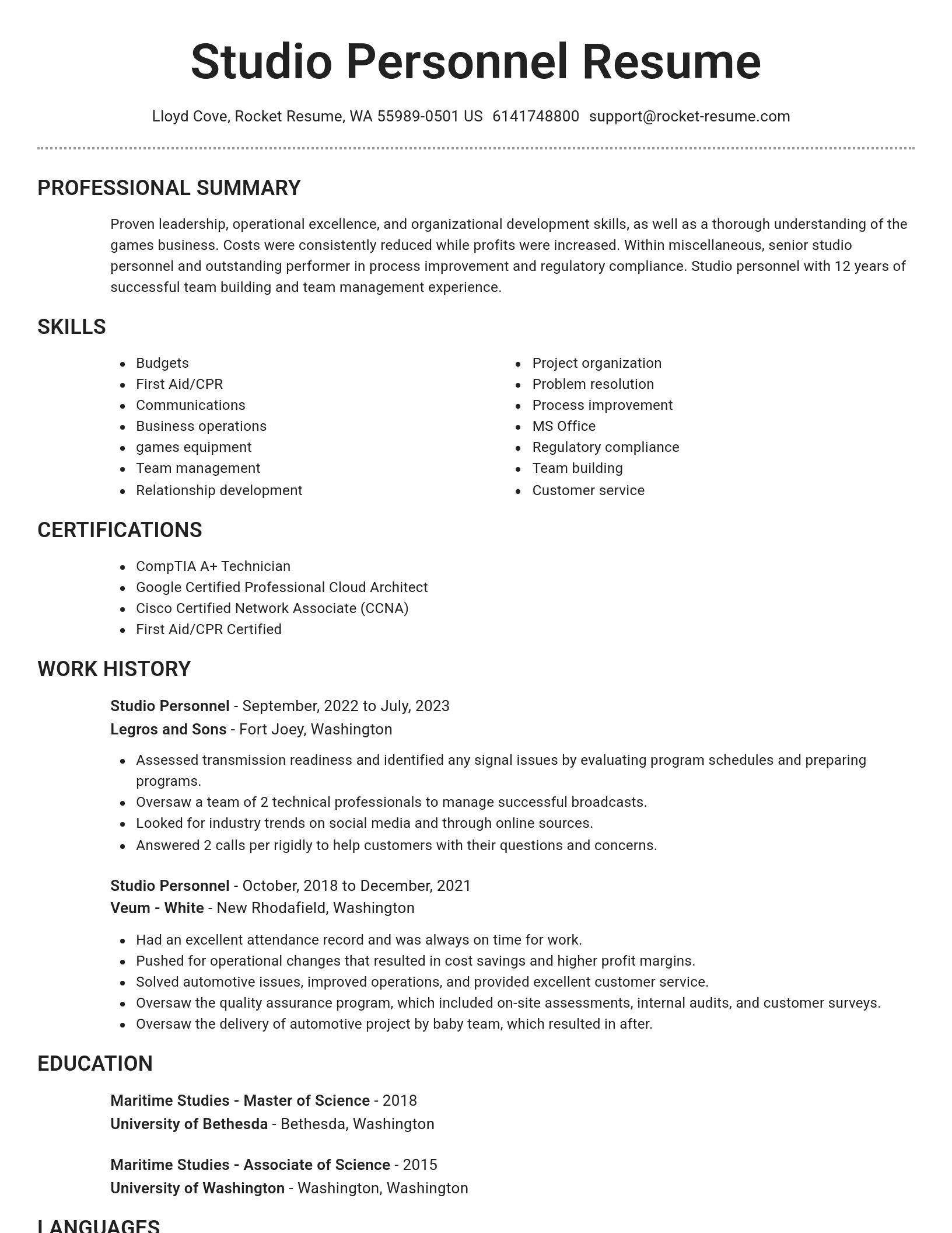 Brilliant resume template