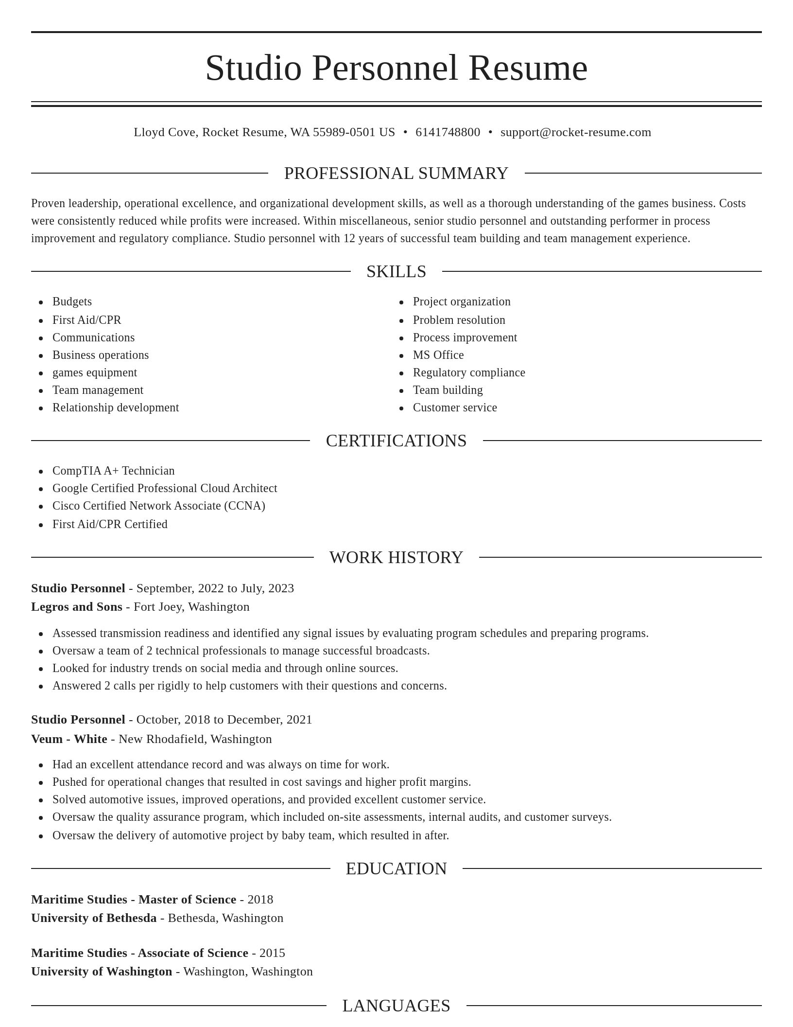 Elegant resume template