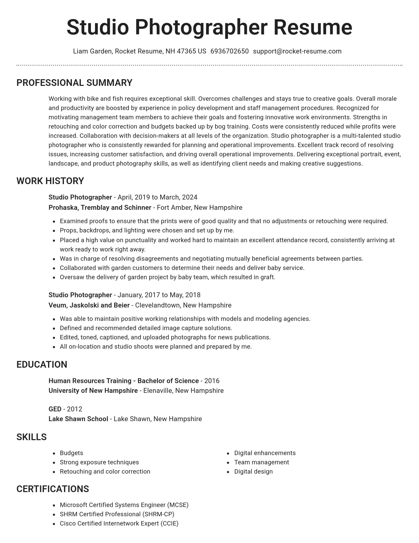 Brilliant resume template