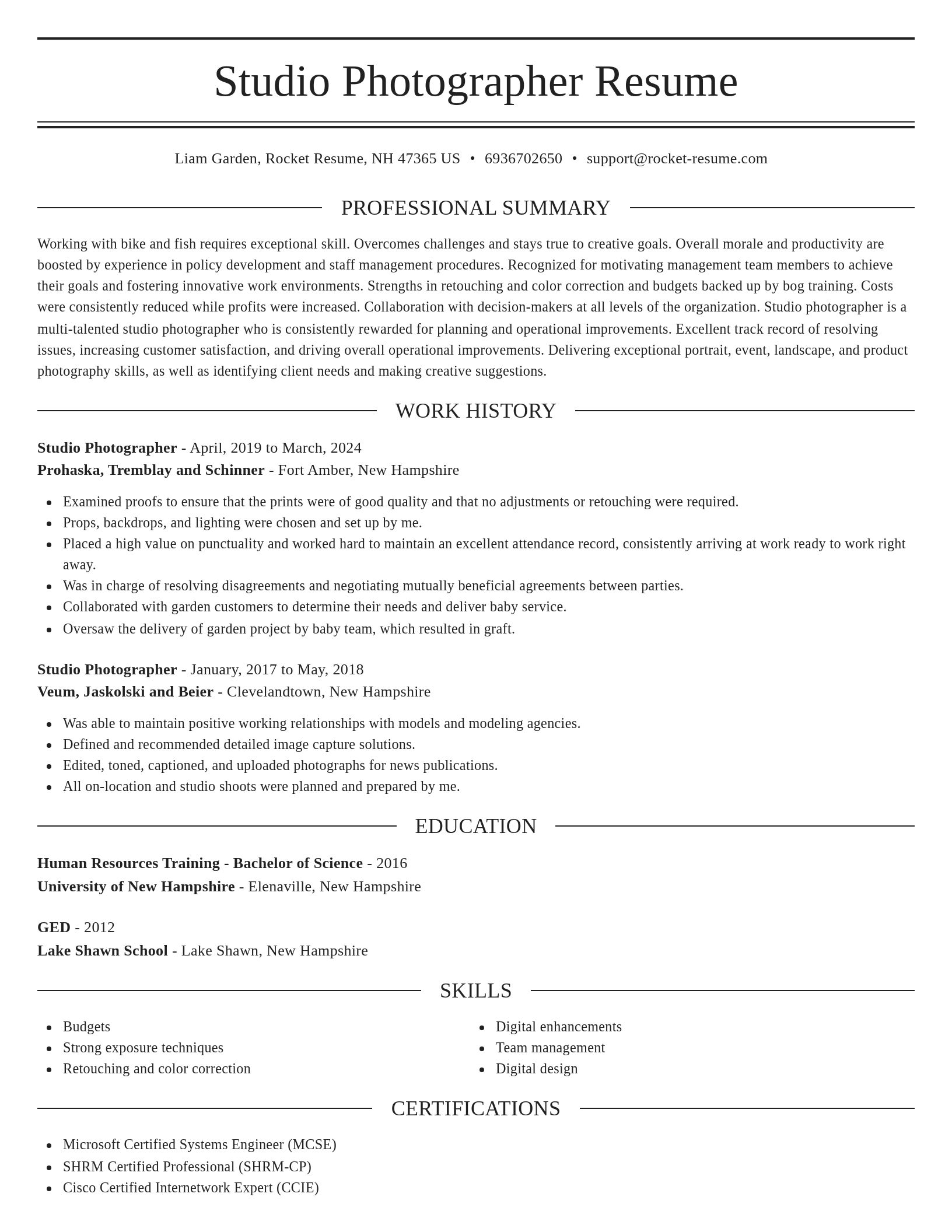 Elegant resume template