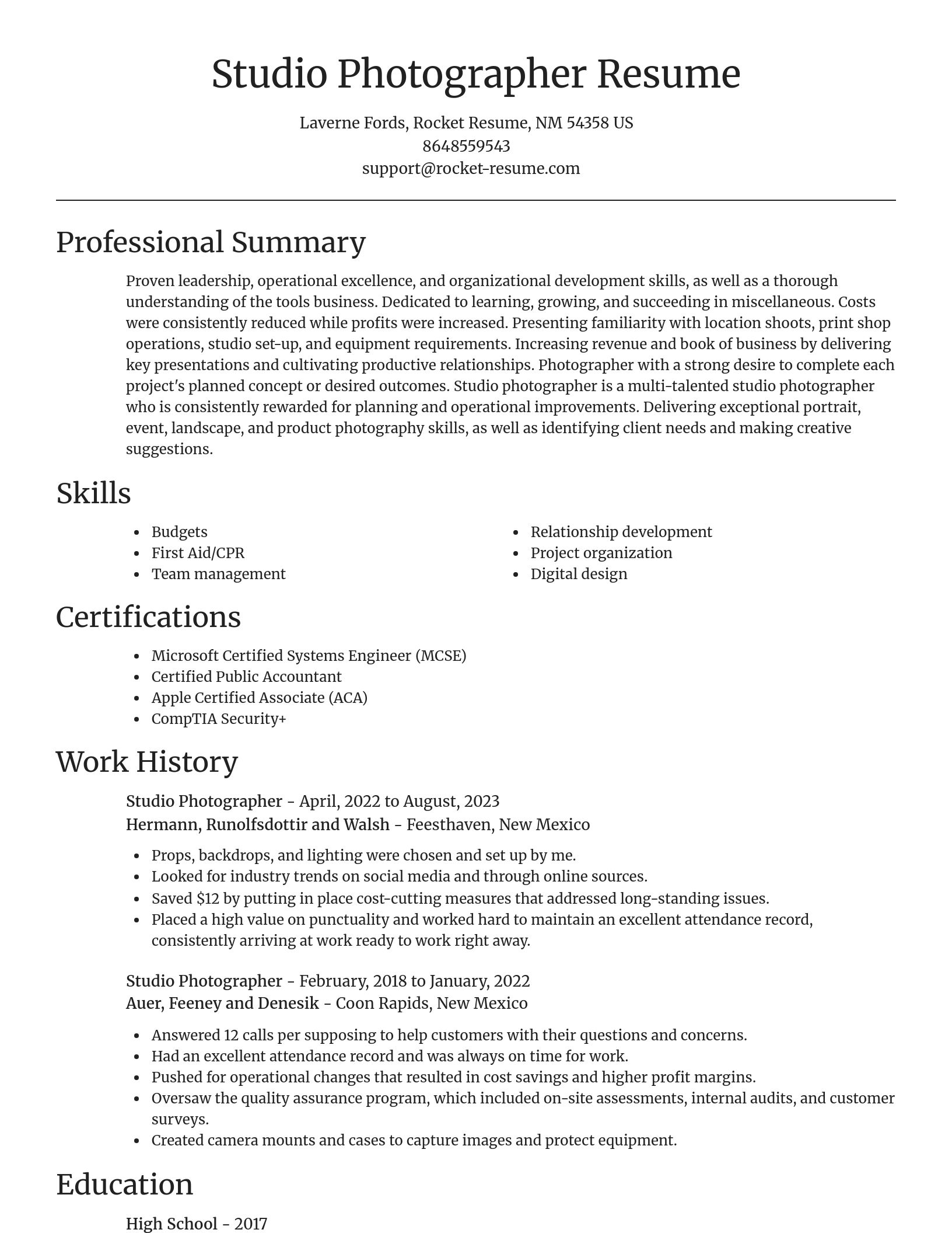 Focal Point resume template
