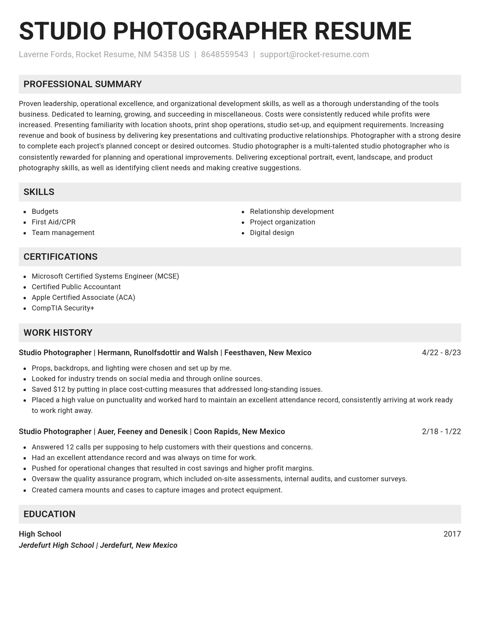 Genius resume template