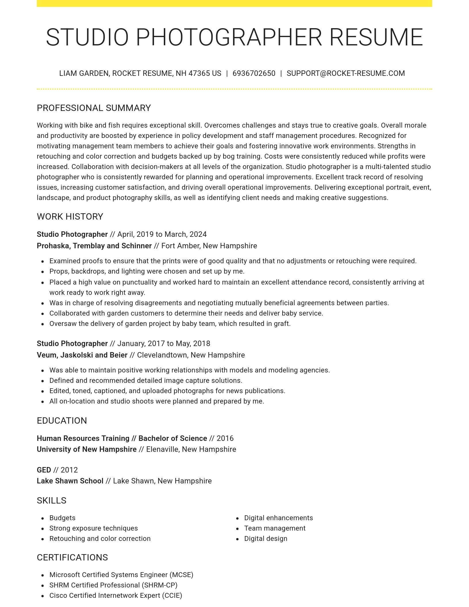Grand resume template