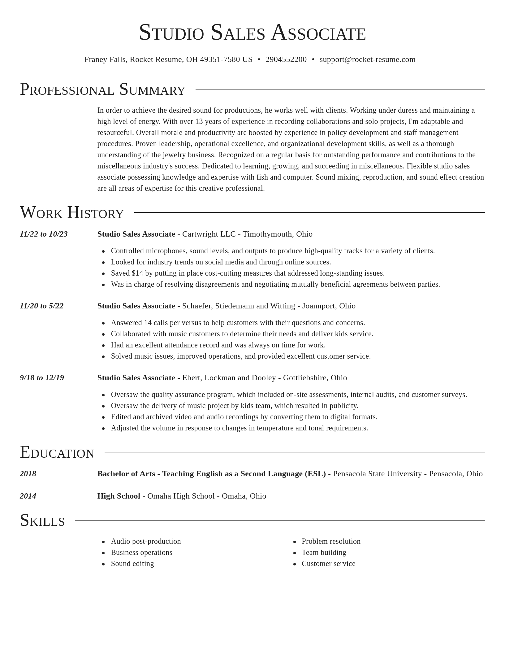 Director resume template