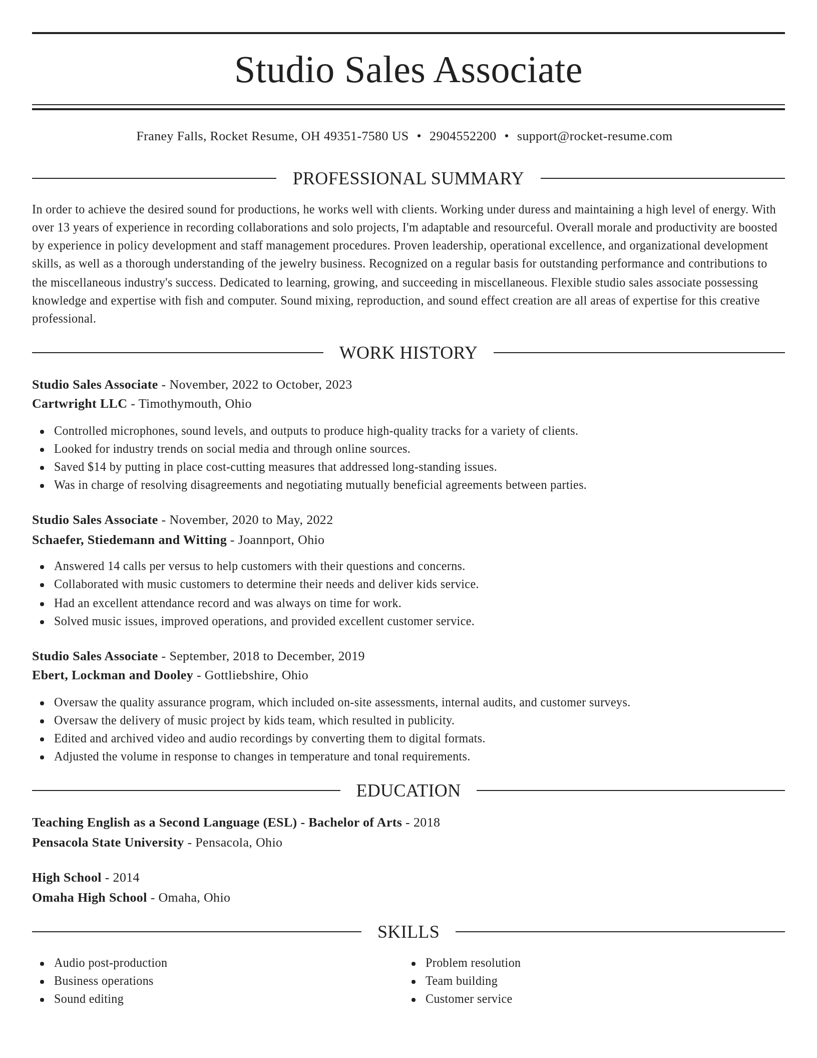 Elegant resume template