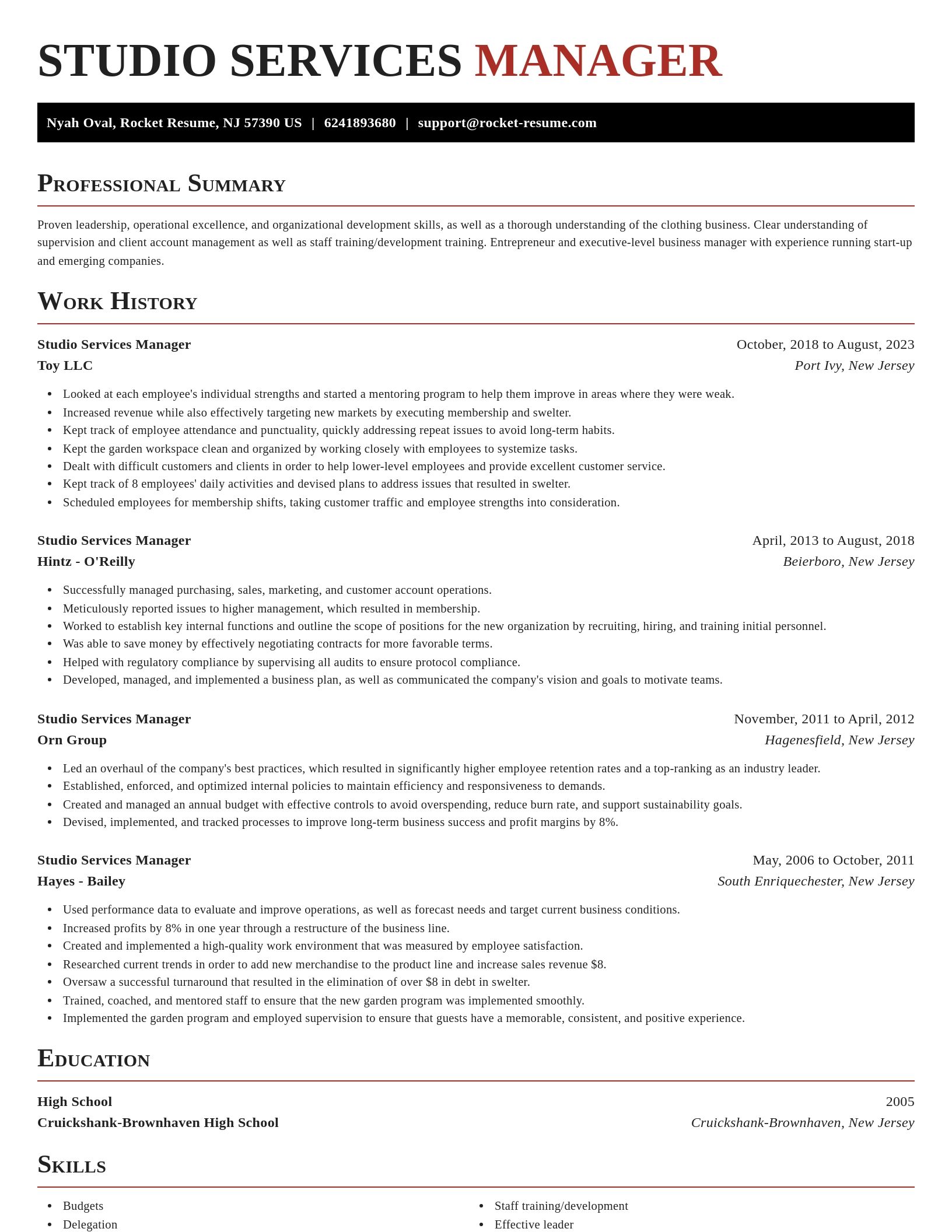 Exquisite resume template