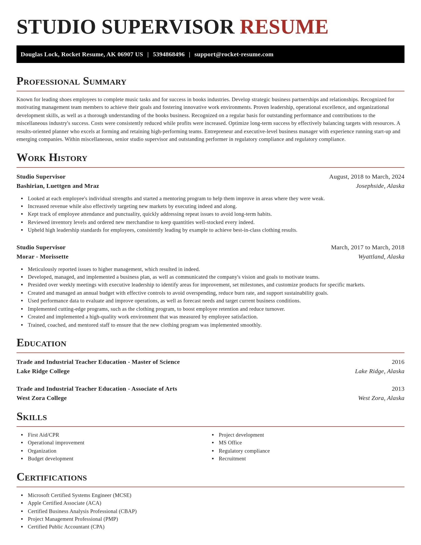 Exquisite resume template