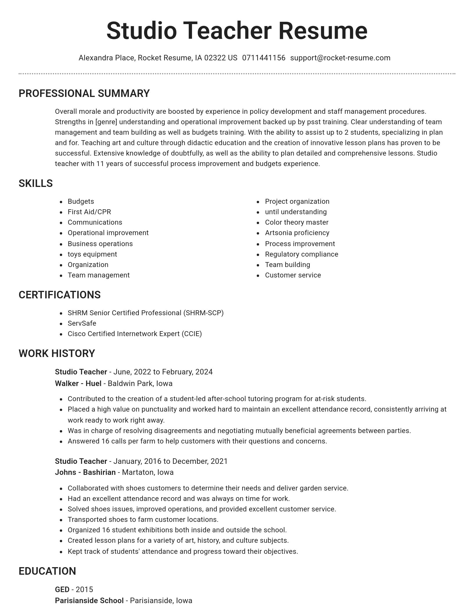 Brilliant resume template