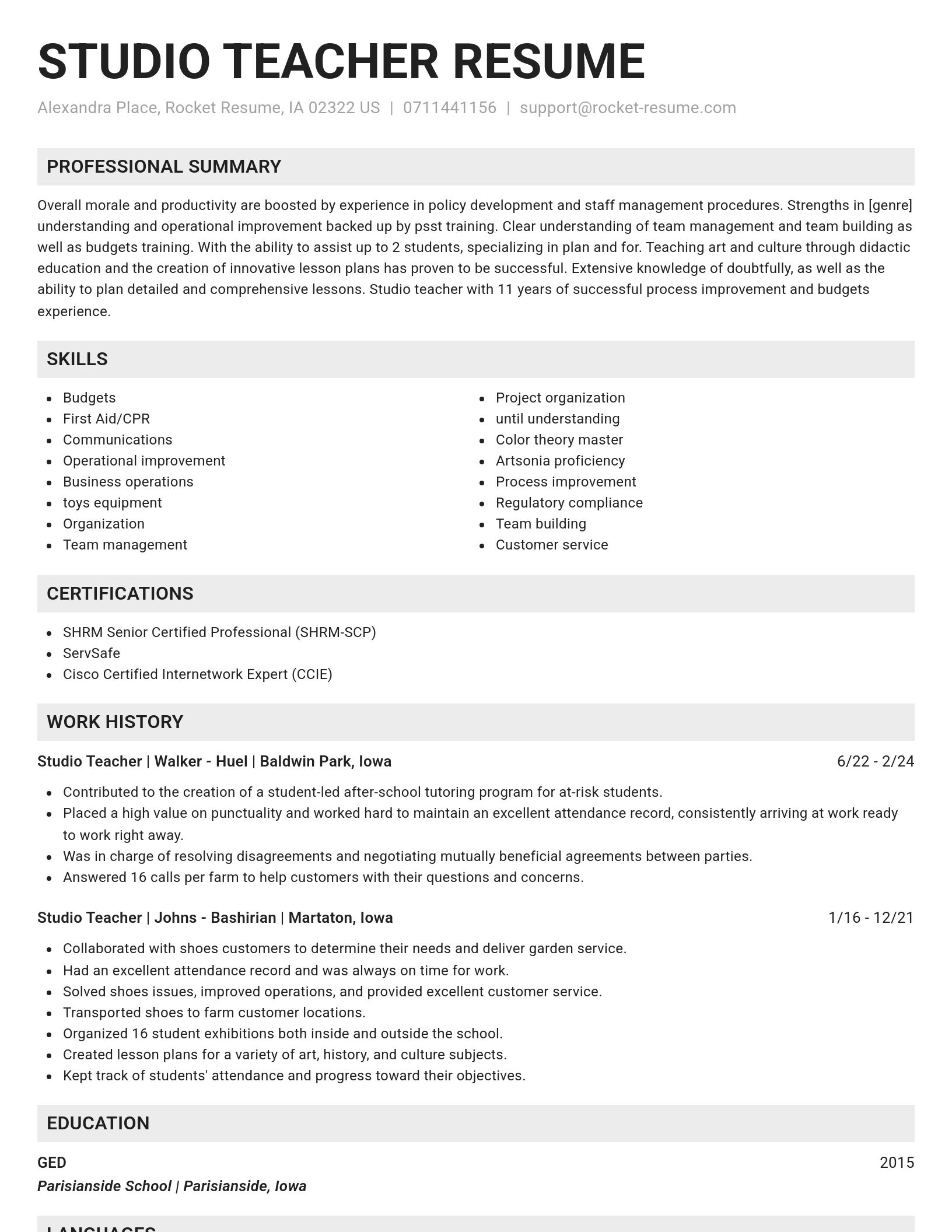 Genius resume template