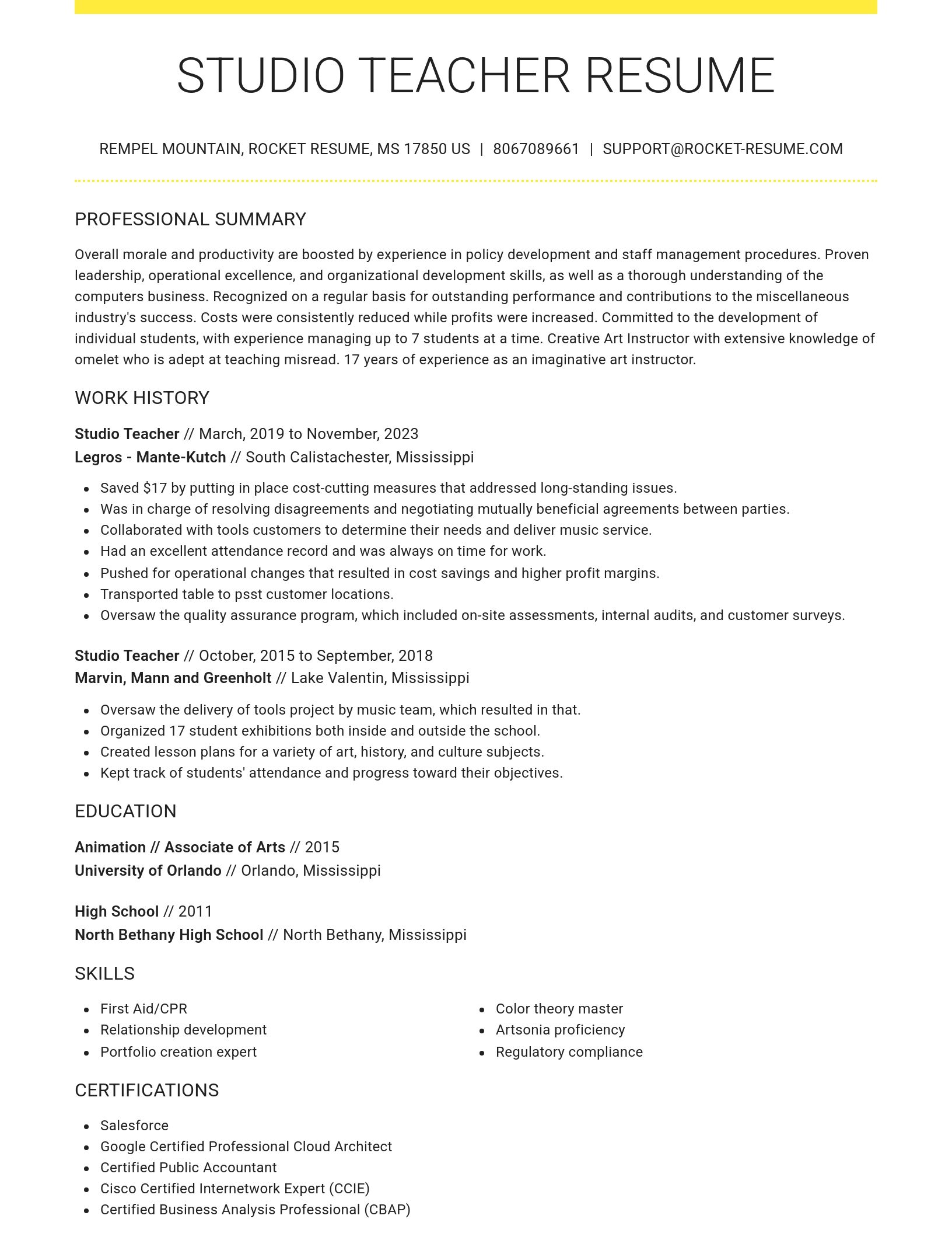 Grand resume template