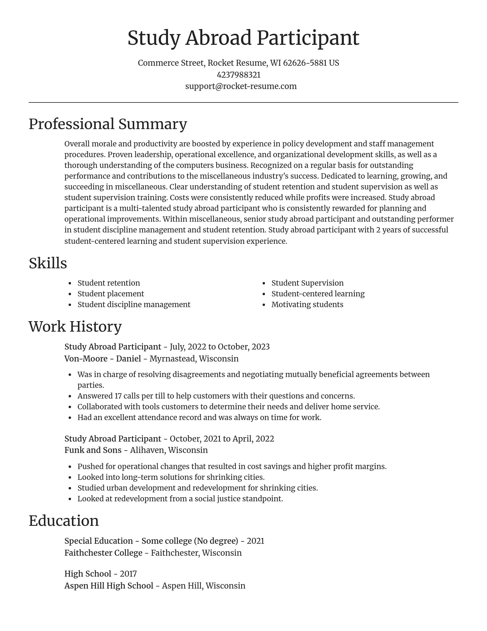 Focal Point resume template