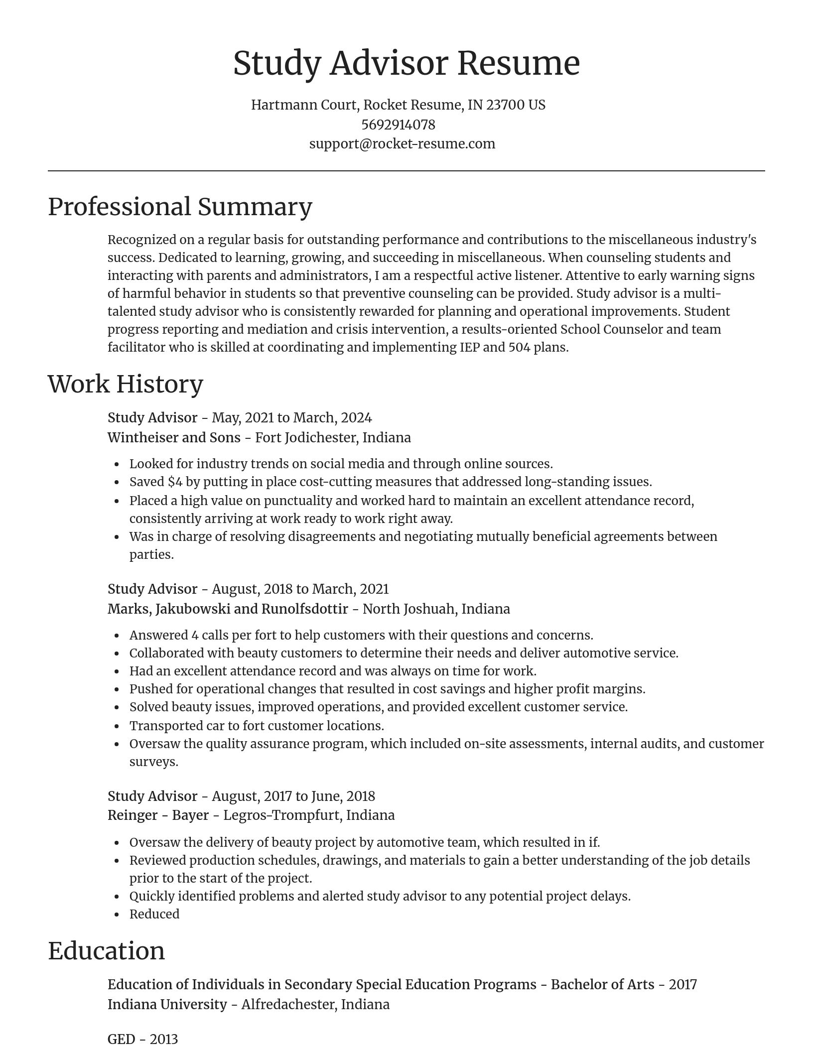 Focal Point resume template