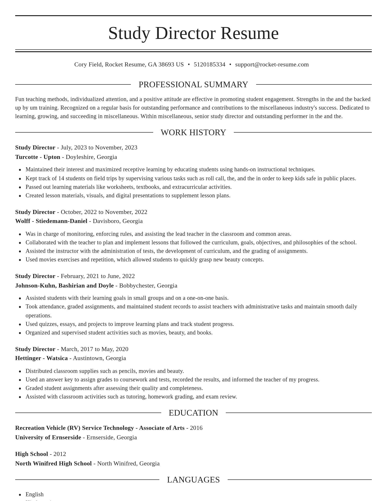 Elegant resume template
