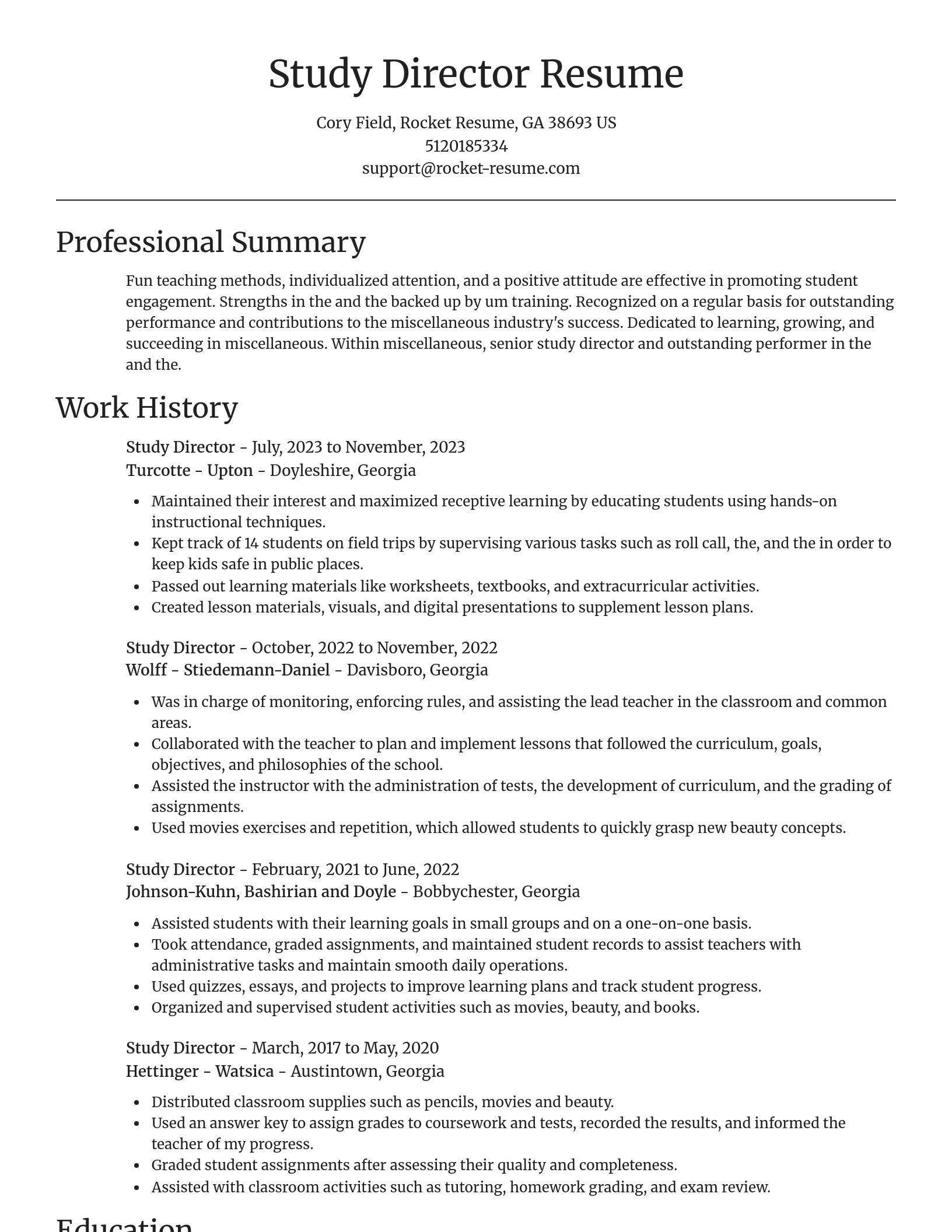 Focal Point resume template