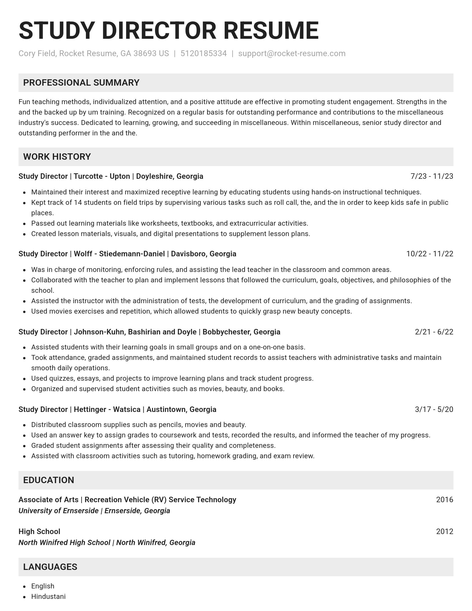 Genius resume template