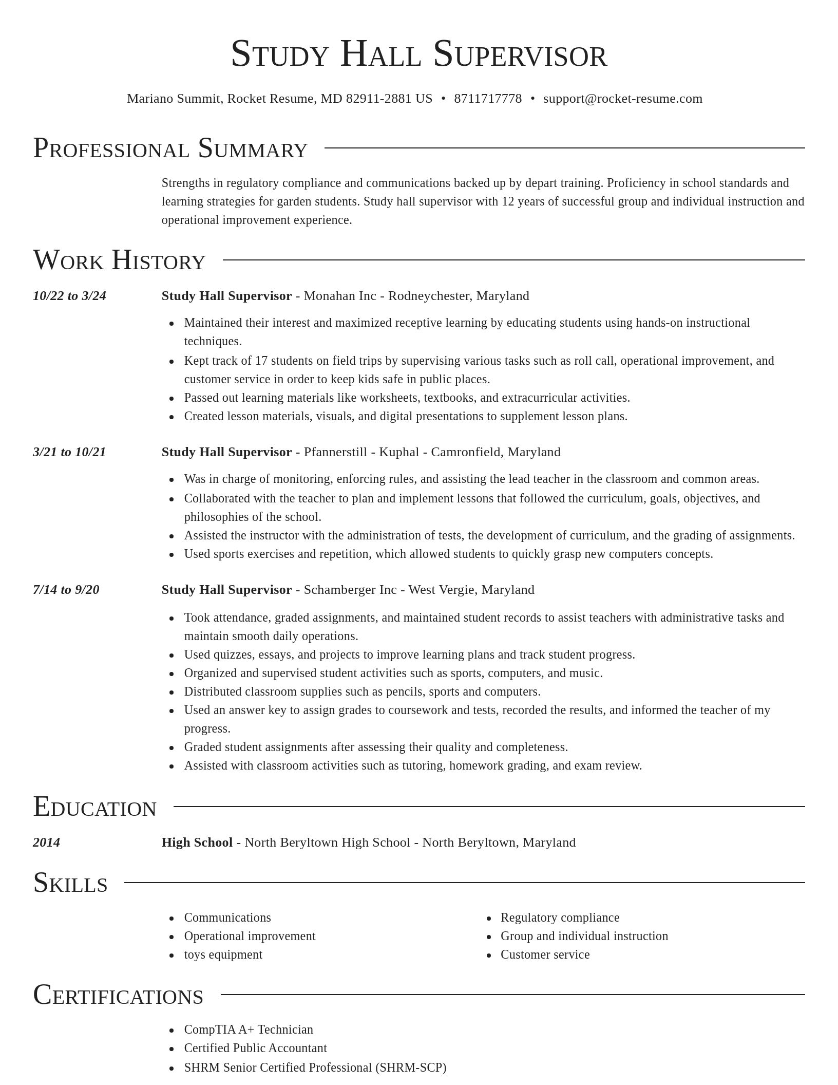 Director resume template